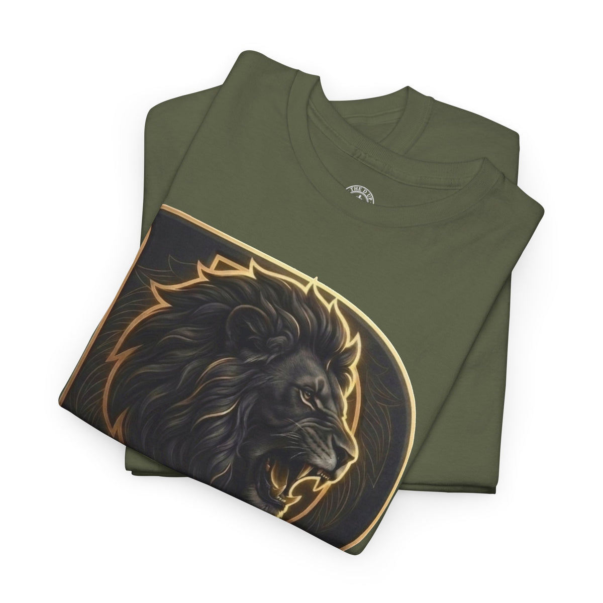 Men's Detroit Pride Lion D T Shirt — Gold Foil Monogram Detroit Lion Graphic(Unisex)