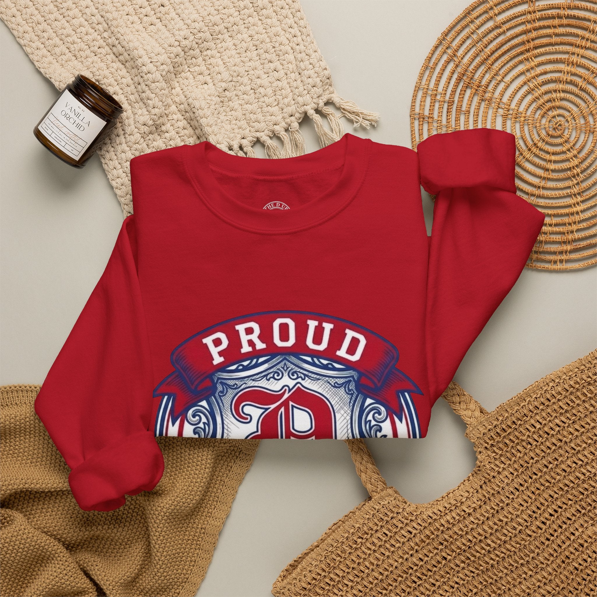 Proud to Be a D Detroit Crewneck Sweatshirt — Vintage Crest Motor City Pullover