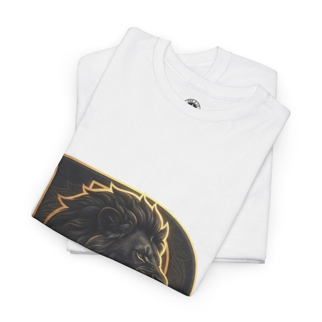 Men's Detroit Pride Lion D T Shirt — Gold Foil Monogram Detroit Lion Graphic(Unisex)