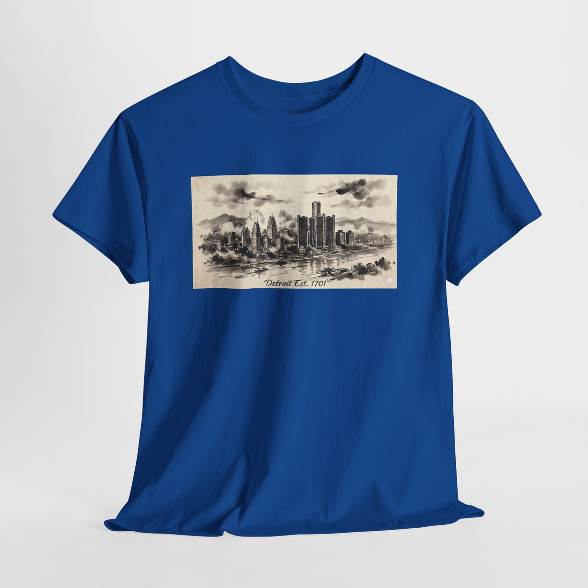 Detroit Pride Vintage Skyline Tee — "Detroit, Est. 1701" Cotton T-Shirt | Motor City Roots