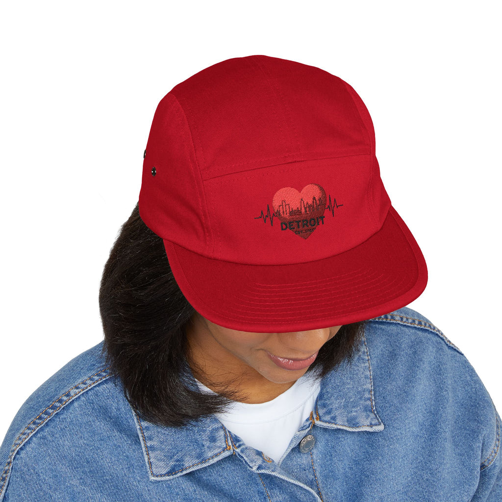 Detroit Heartbeat Embroidered 5-Panel Cap