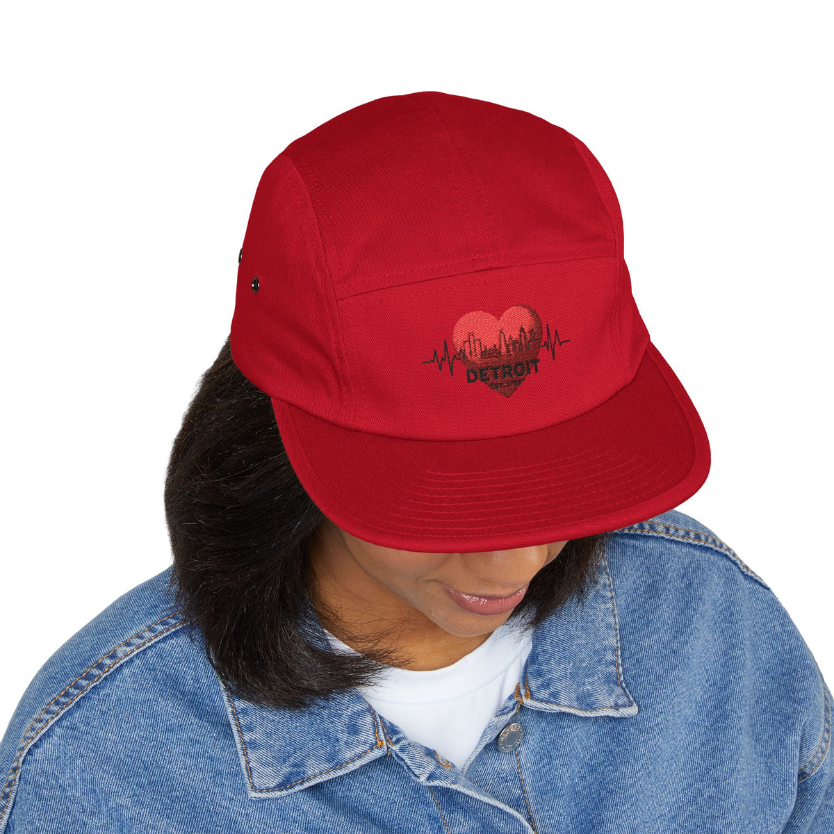 Detroit Heartbeat Embroidered 5-Panel Cap