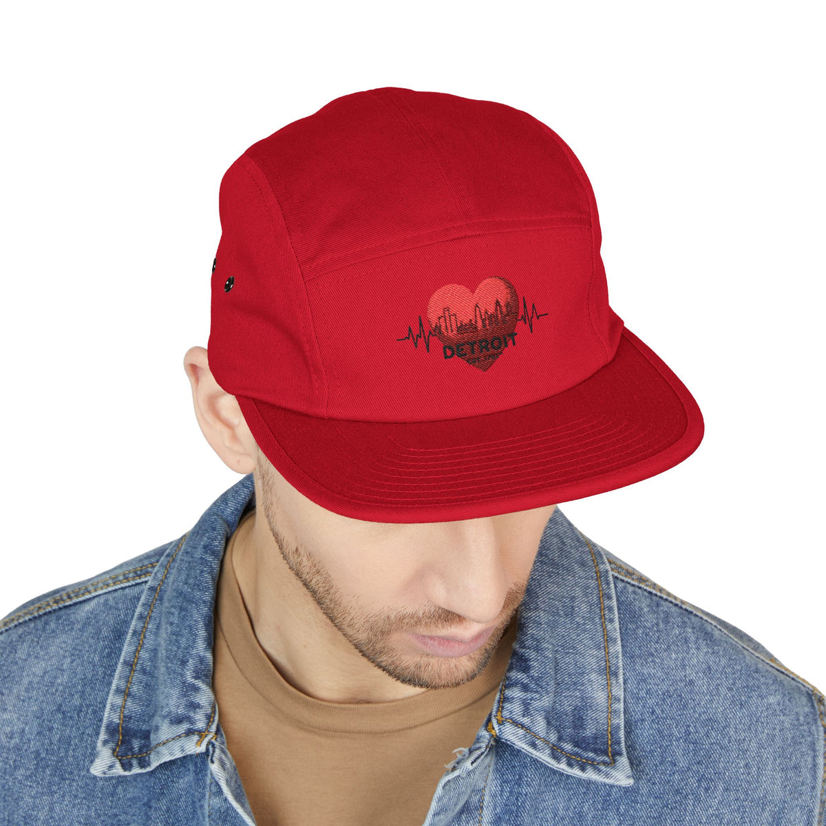 Detroit Heartbeat Embroidered 5-Panel Cap