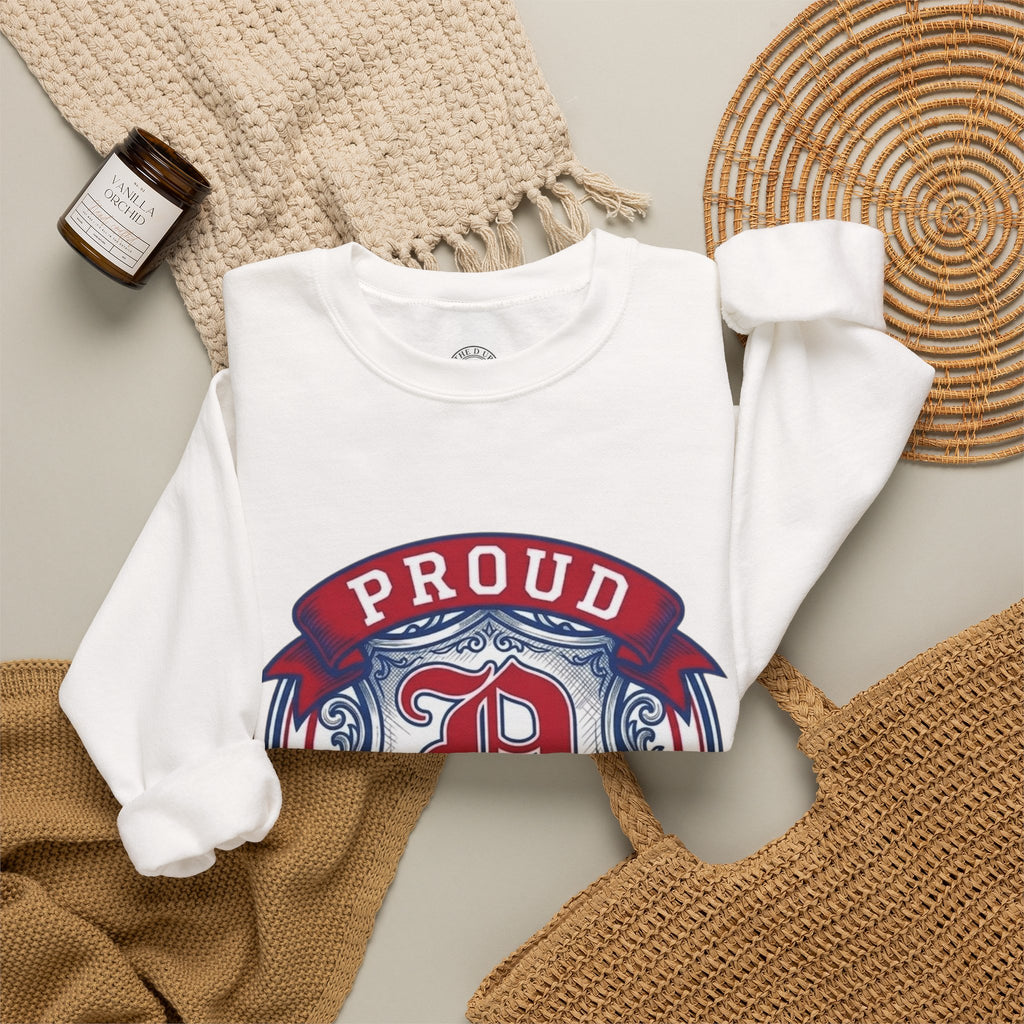 Proud to Be a D Detroit Crewneck Sweatshirt — Vintage Crest Motor City Pullover