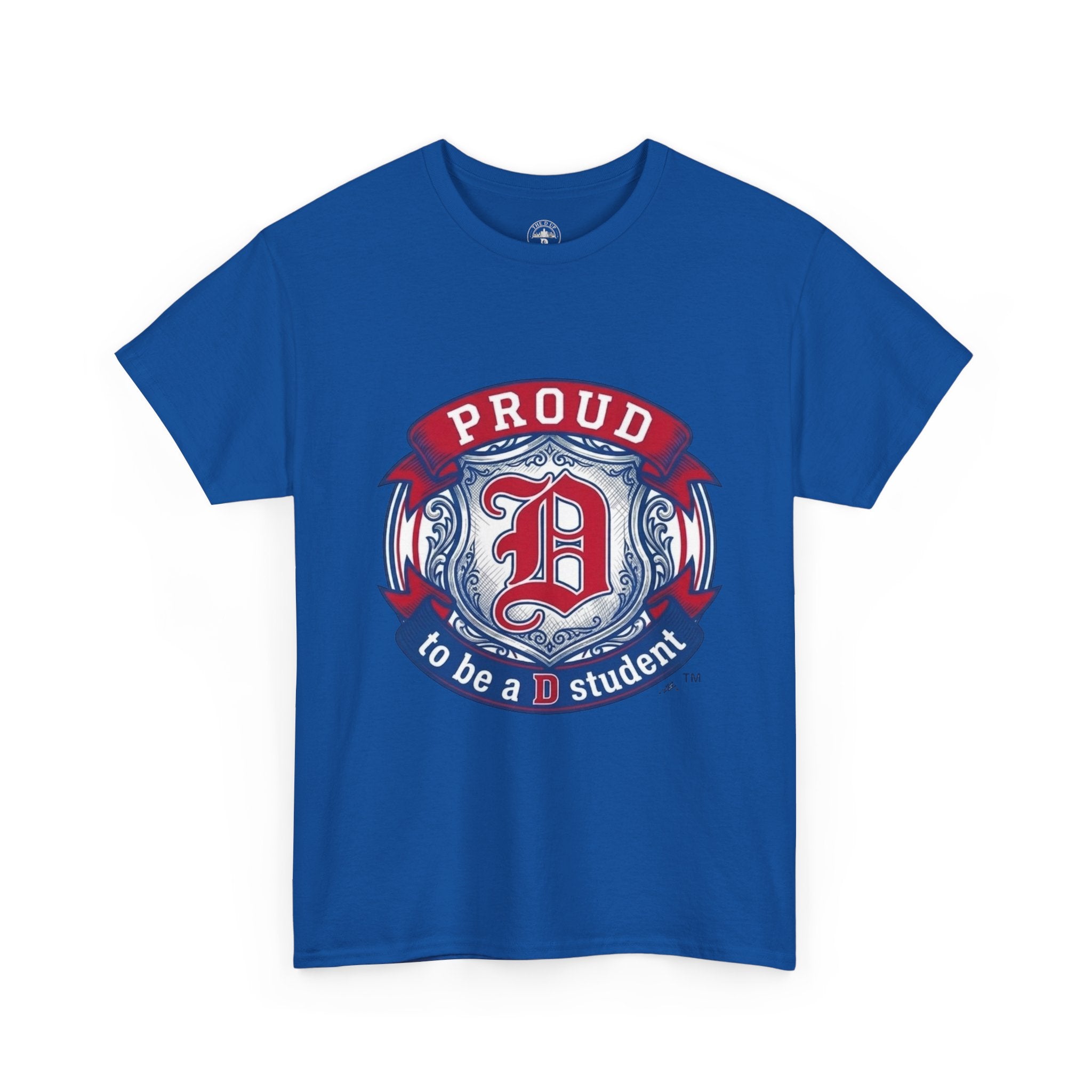 Detroit Pride D Student Tee — Vintage Crest Cotton T-Shirt(Unisex)