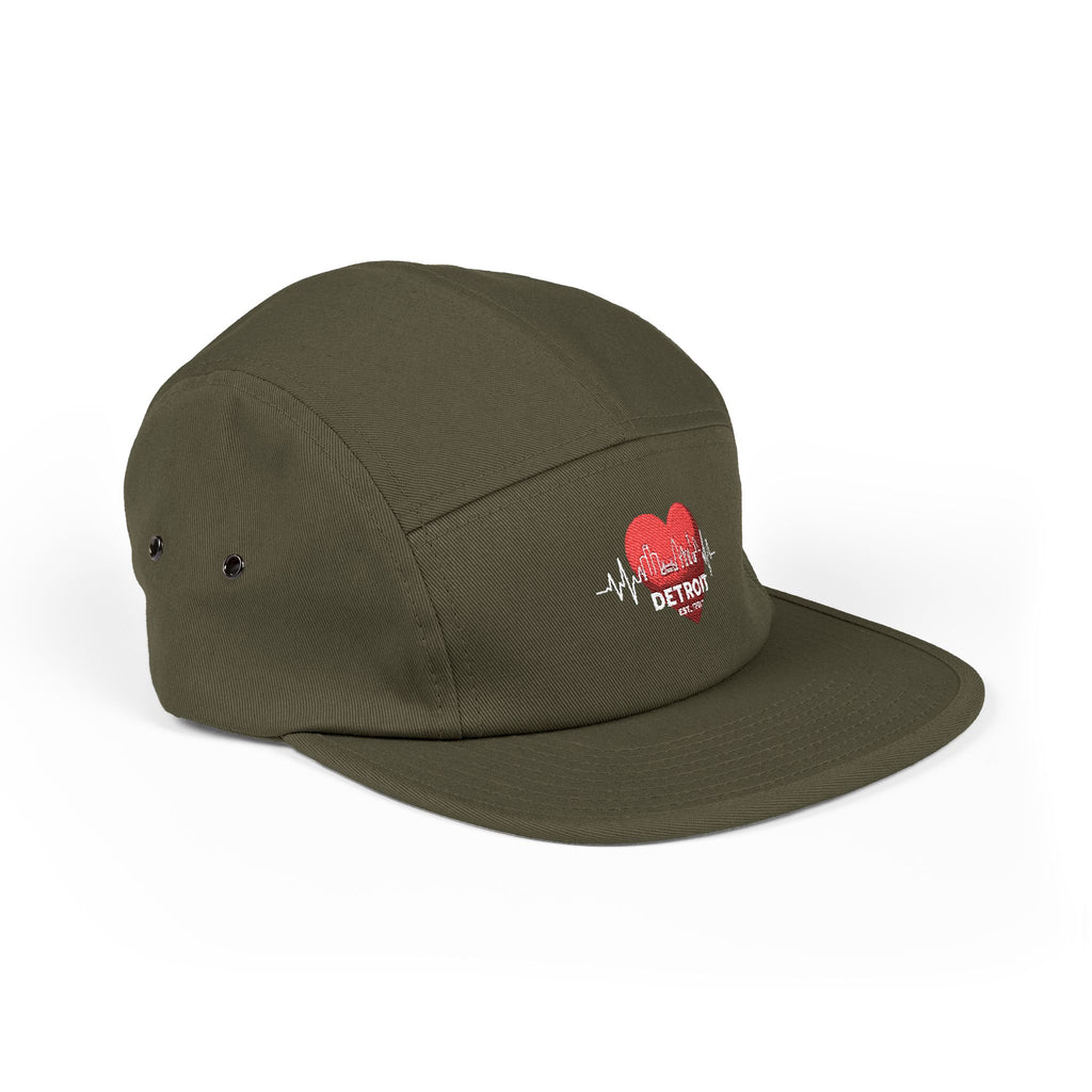 Detroit Heartbeat Embroidered 5-Panel Cap