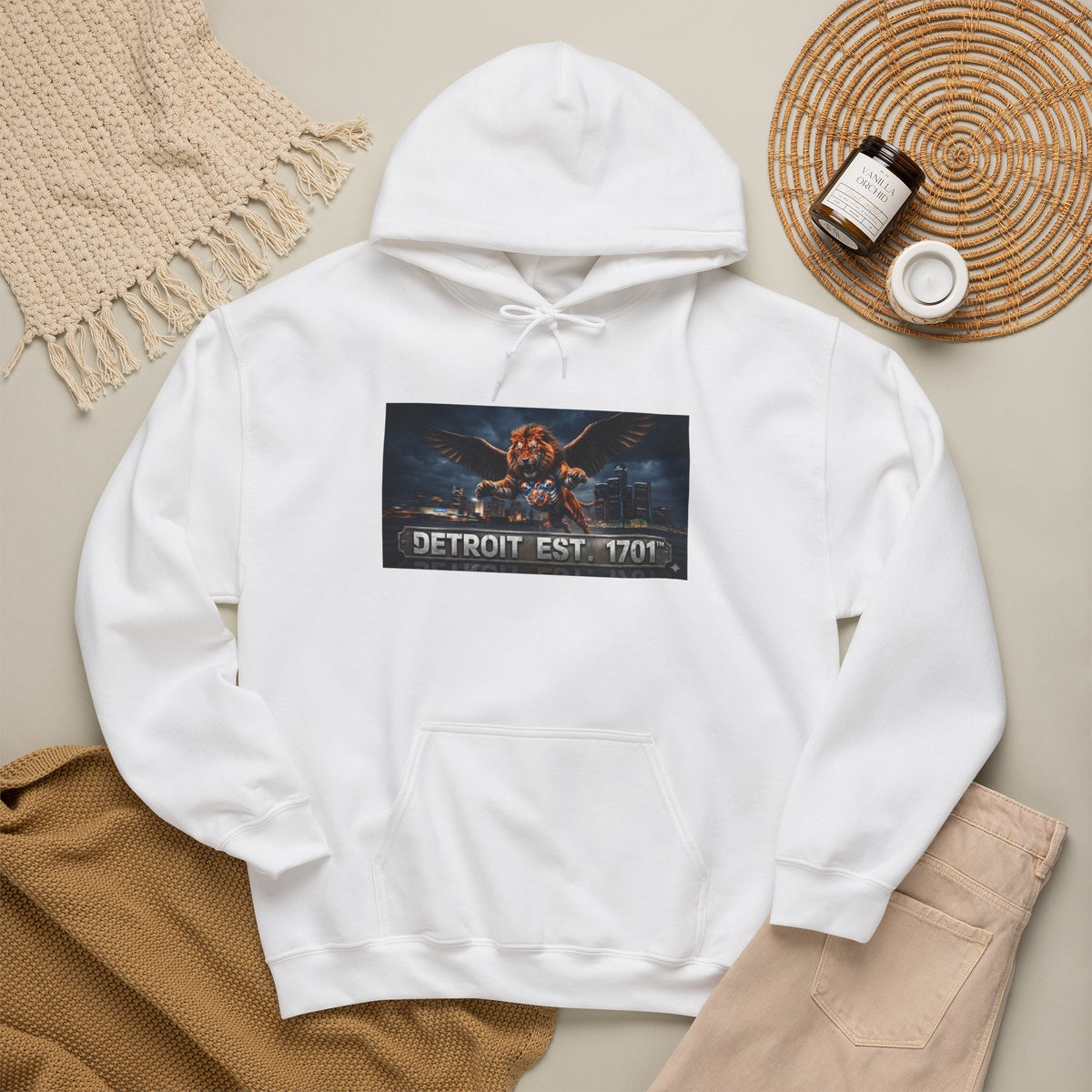 Men's Detroit Fliger Guardian Hoodie — Detroit Est. 1701 City Pride Pullover