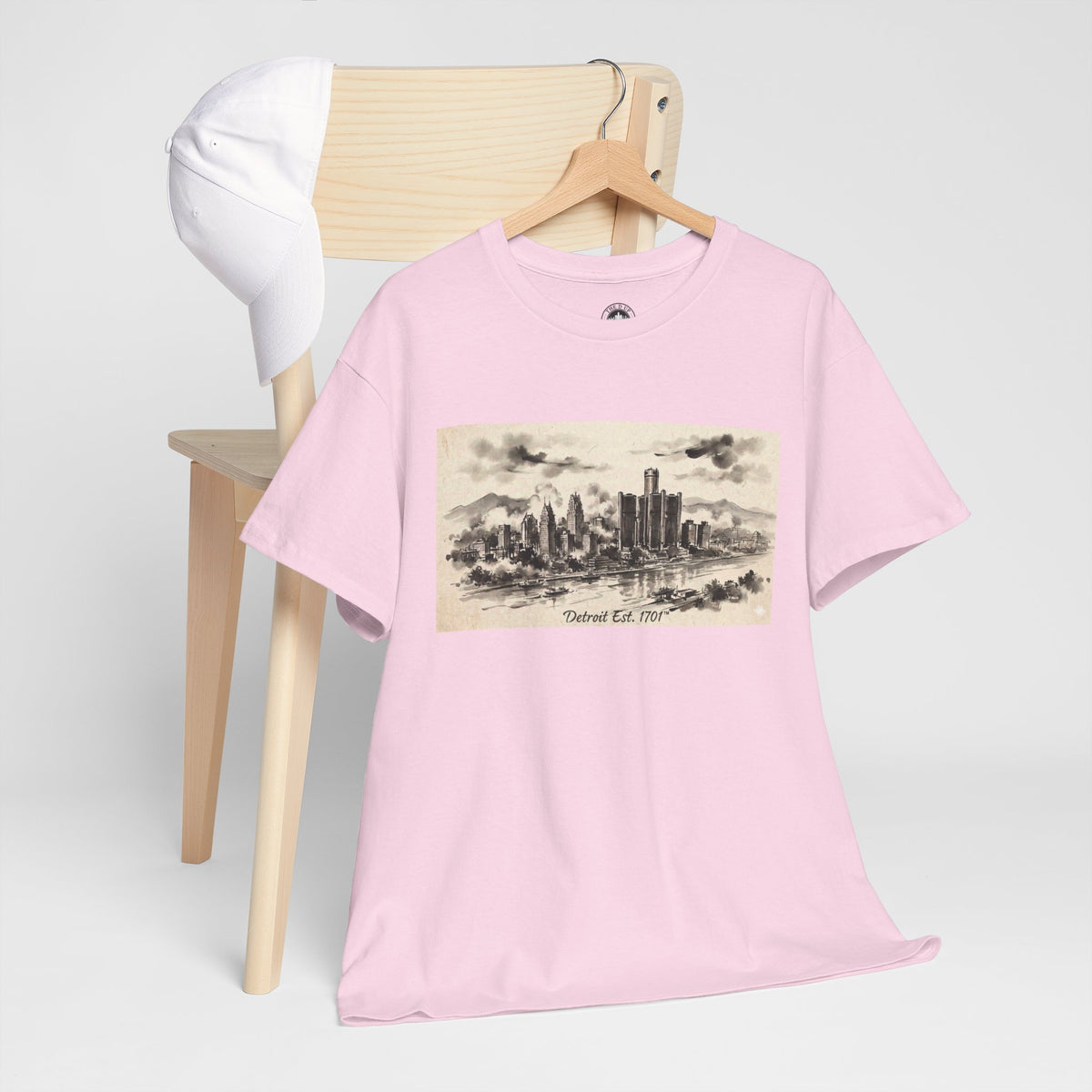 Detroit Pride Vintage Skyline Tee — "Detroit, Est. 1701" Cotton T-Shirt | Motor City Roots