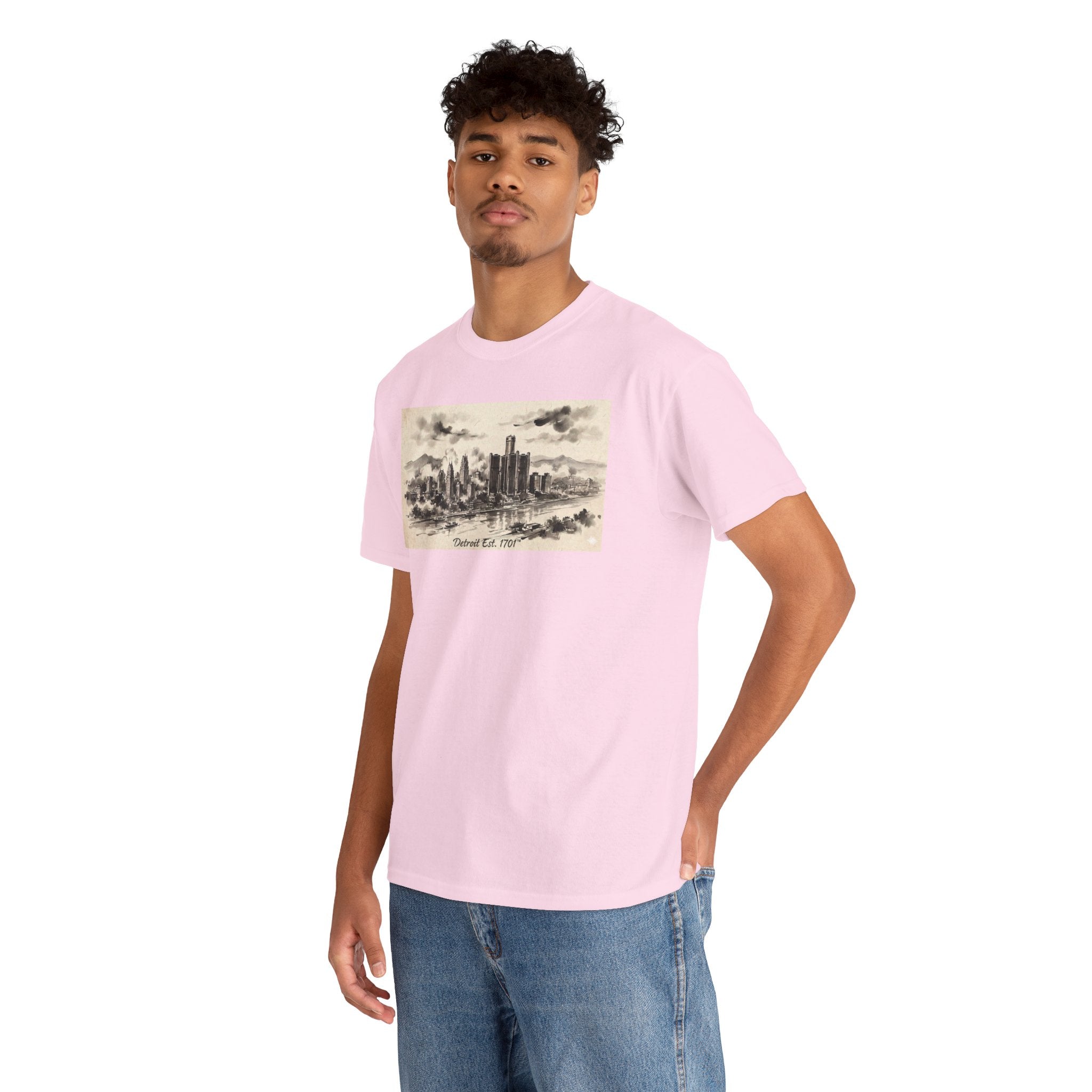 Detroit Pride Vintage Skyline Tee — "Detroit, Est. 1701" Cotton T-Shirt | Motor City Roots