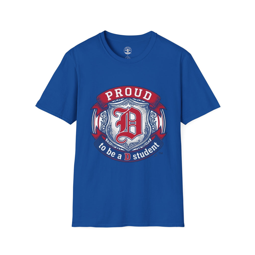 Detroit Pride "PROUD" Vintage Crest T-Shirt — Motor City Hometown Graphic Cotton Tee