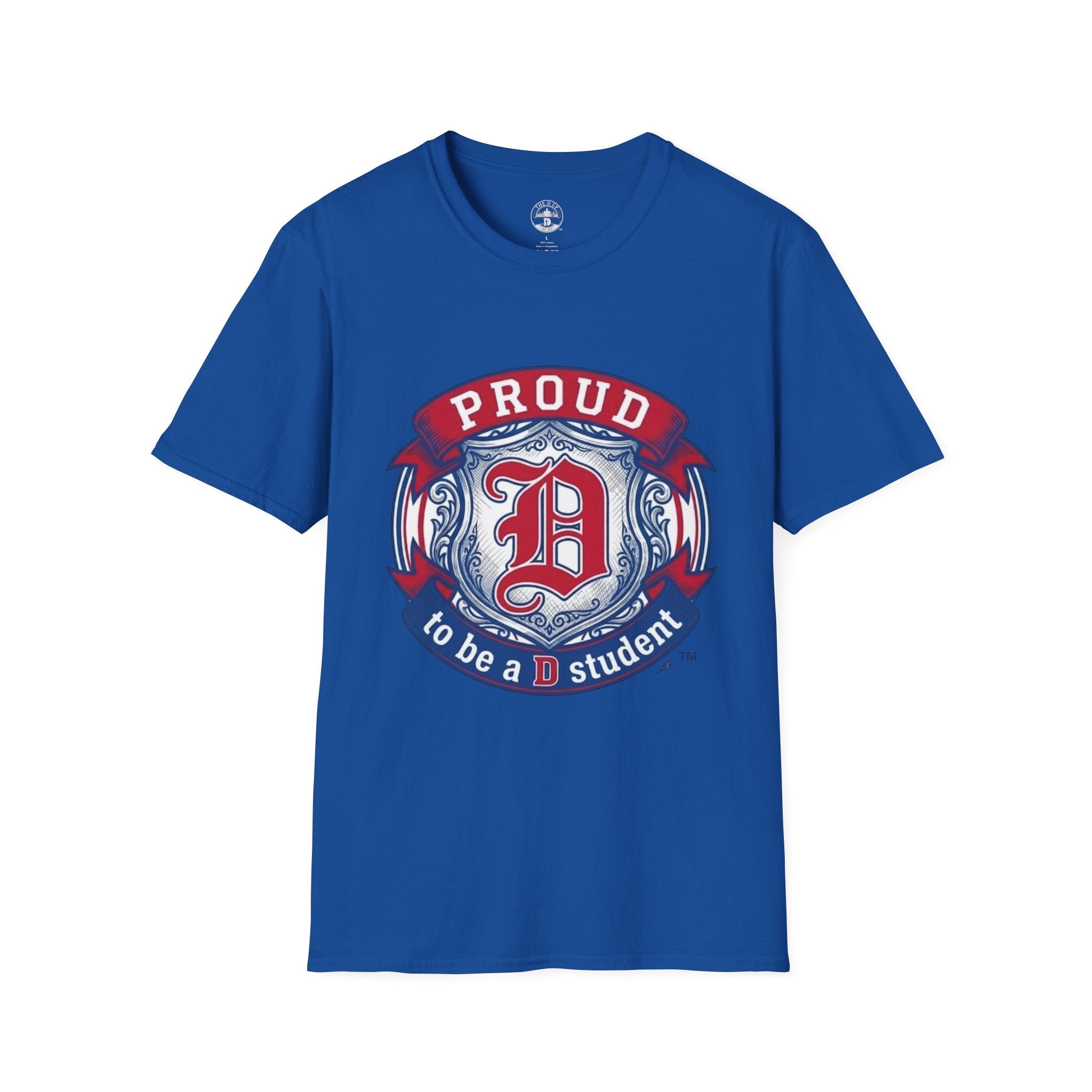 Detroit Pride "PROUD" Vintage Crest T-Shirt — Motor City Hometown Graphic Cotton Tee