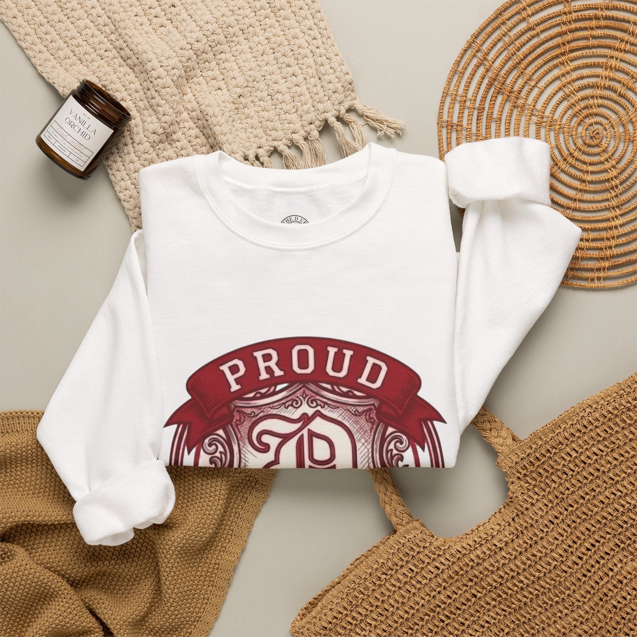 Proud to Be a D Detroit Crewneck Sweatshirt — Vintage Crest Motor City Pullover