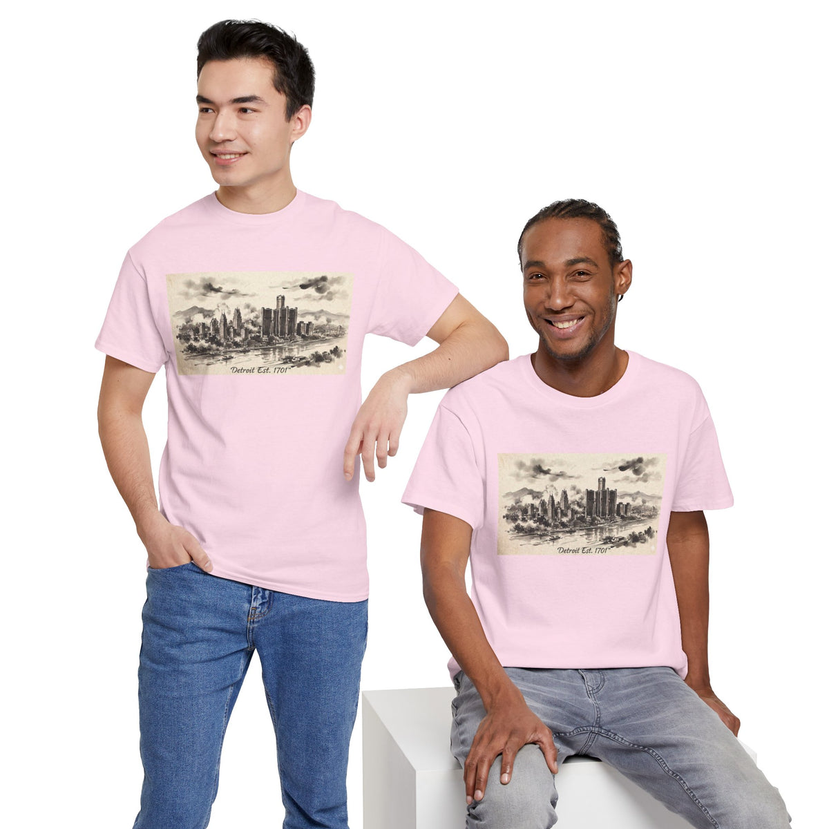Detroit Pride Vintage Skyline Tee — "Detroit, Est. 1701" Cotton T-Shirt | Motor City Roots
