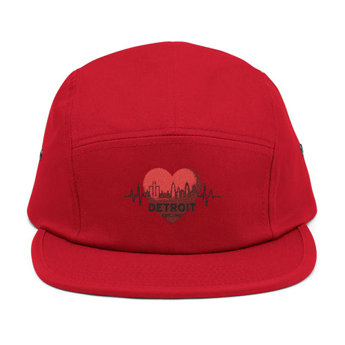 Detroit Heartbeat Embroidered 5-Panel Cap