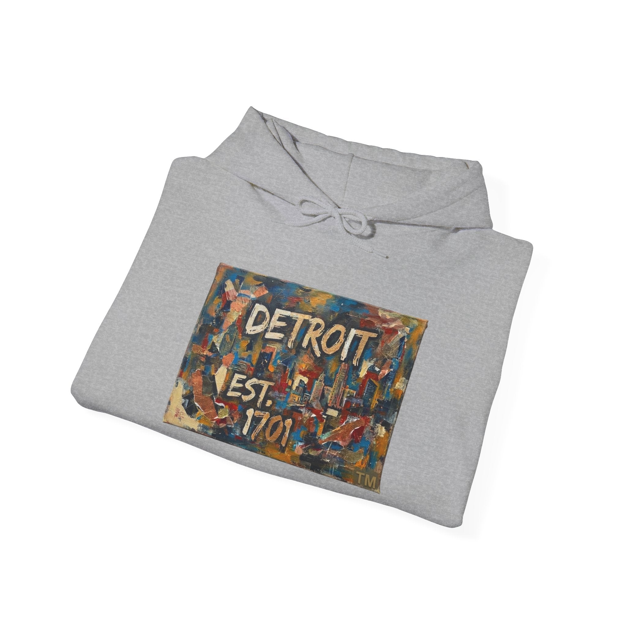 Detroit City Mural Hoodie — Abstract Painterly Graphic Pullover | Motor City Street Art