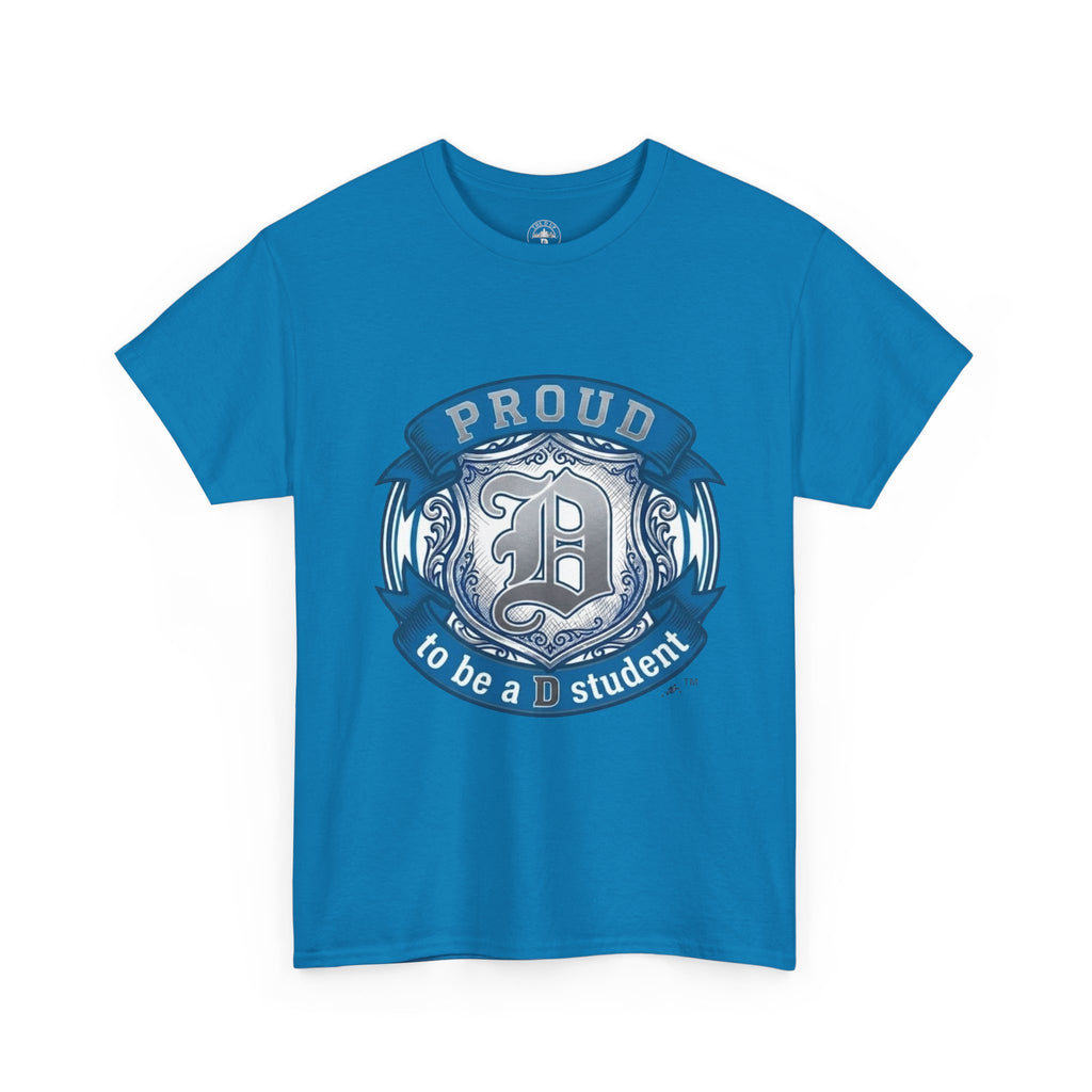 Detroit Pride "D Student" Vintage Crest T-Shirt — Motor City Hometown Graphic Cotton Tee