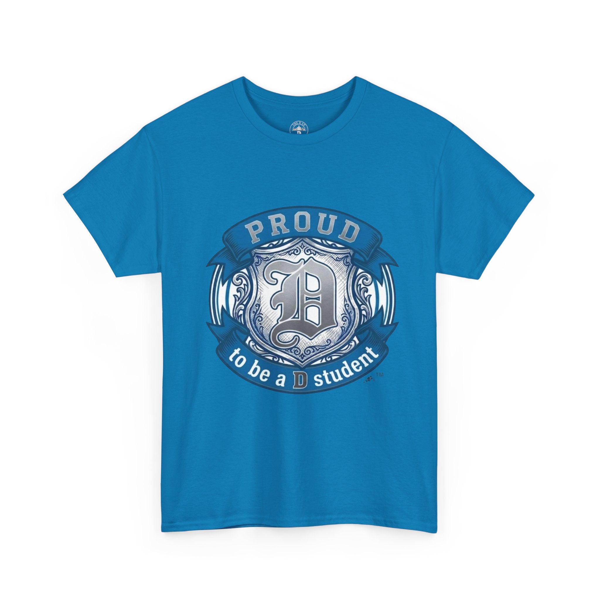 Detroit Pride "D Student" Vintage Crest T-Shirt — Motor City Hometown Graphic Cotton Tee