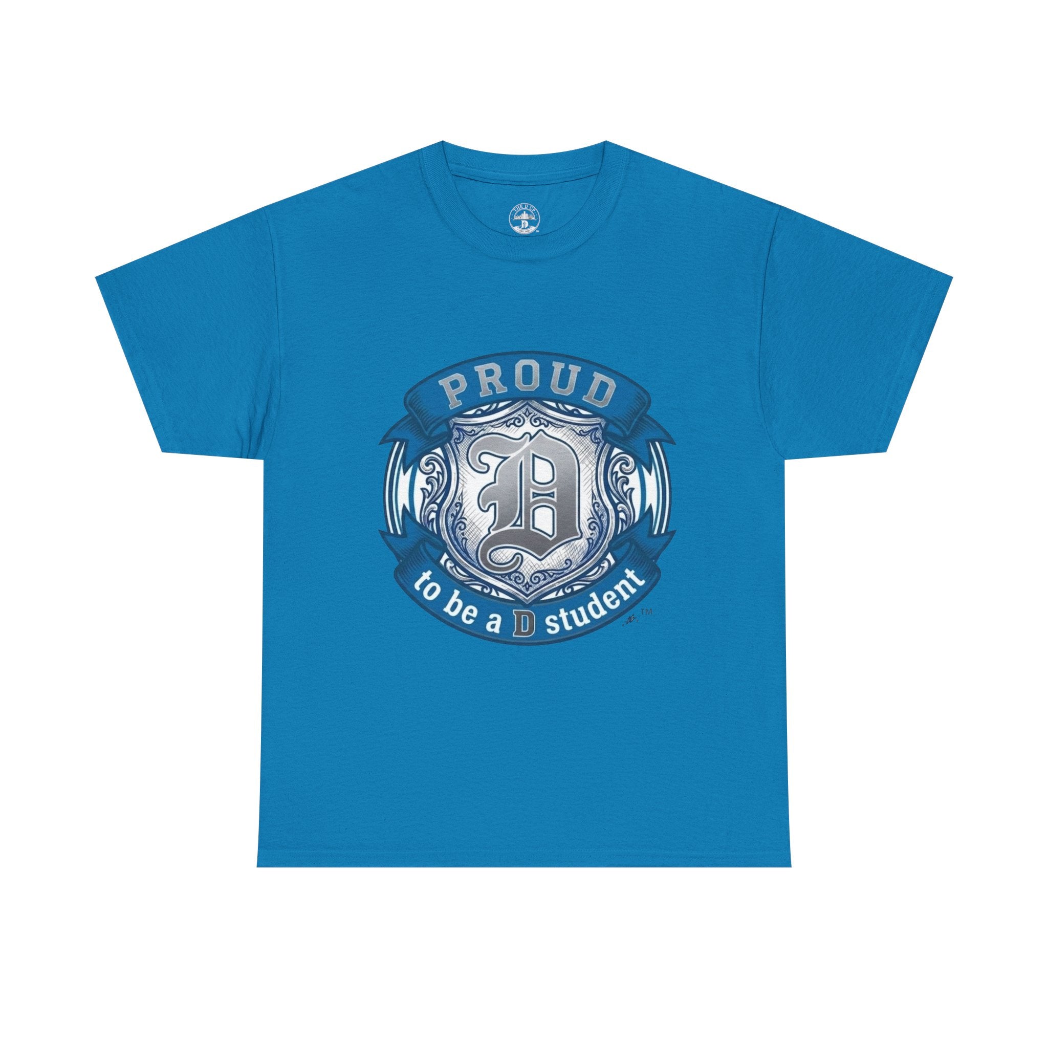 Detroit Pride "D Student" Vintage Crest T-Shirt — Motor City Hometown Graphic Cotton Tee
