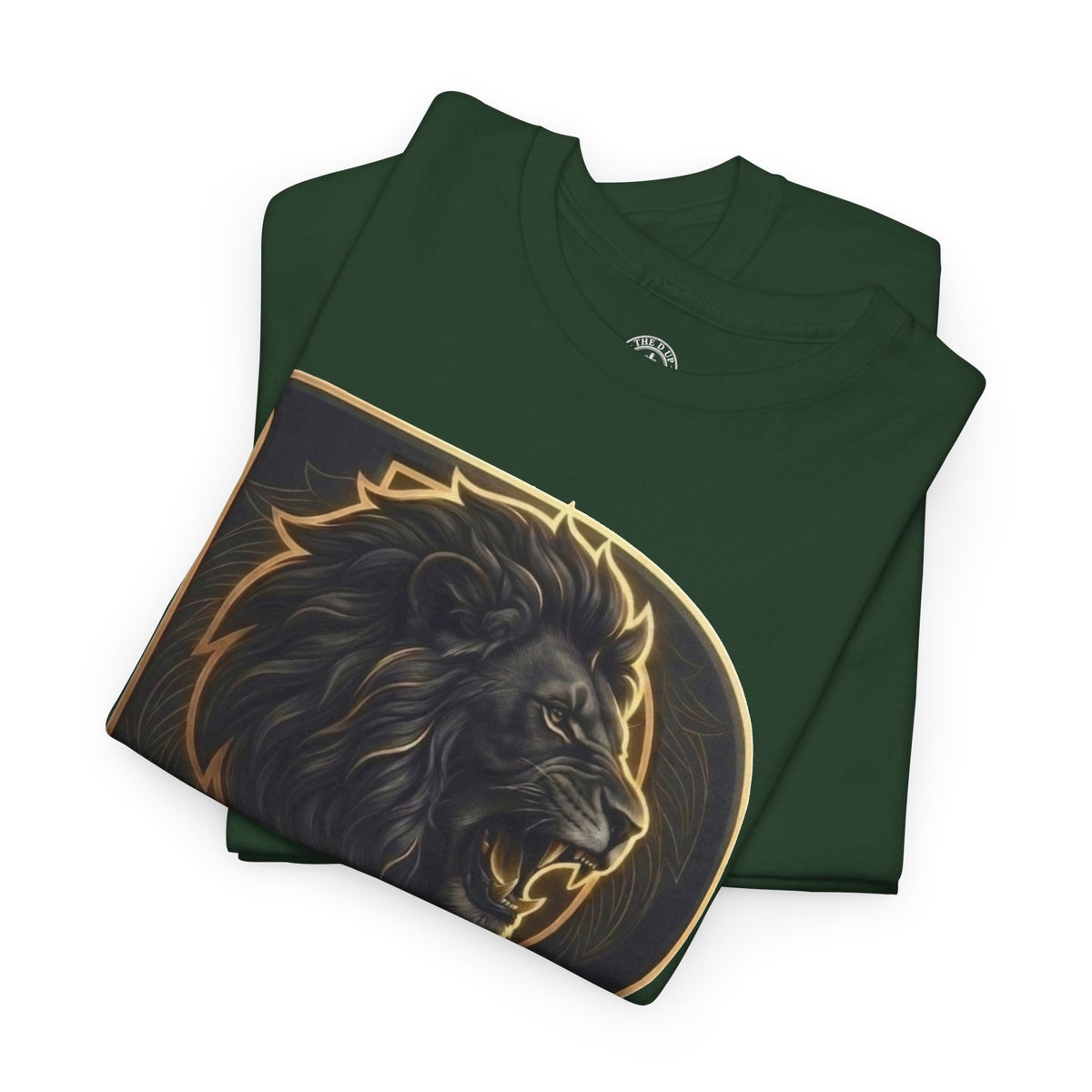 Men's Detroit Pride Lion D T Shirt — Gold Foil Monogram Detroit Lion Graphic(Unisex)