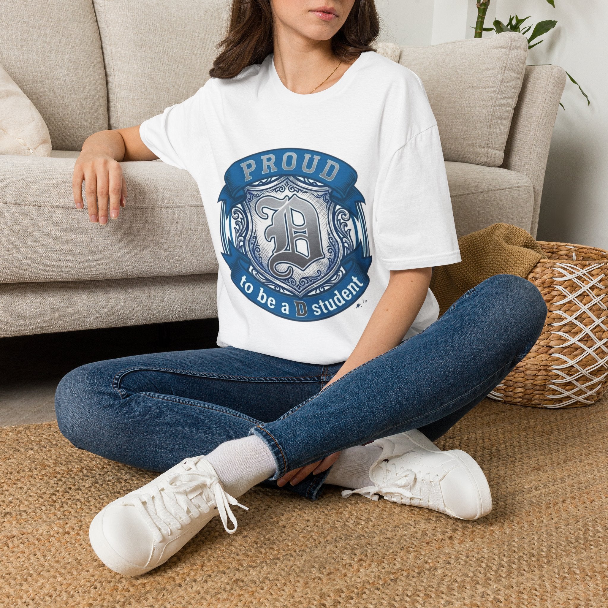 Detroit Pride "PROUD" Vintage Crest T-Shirt — Motor City Hometown Graphic Cotton Tee