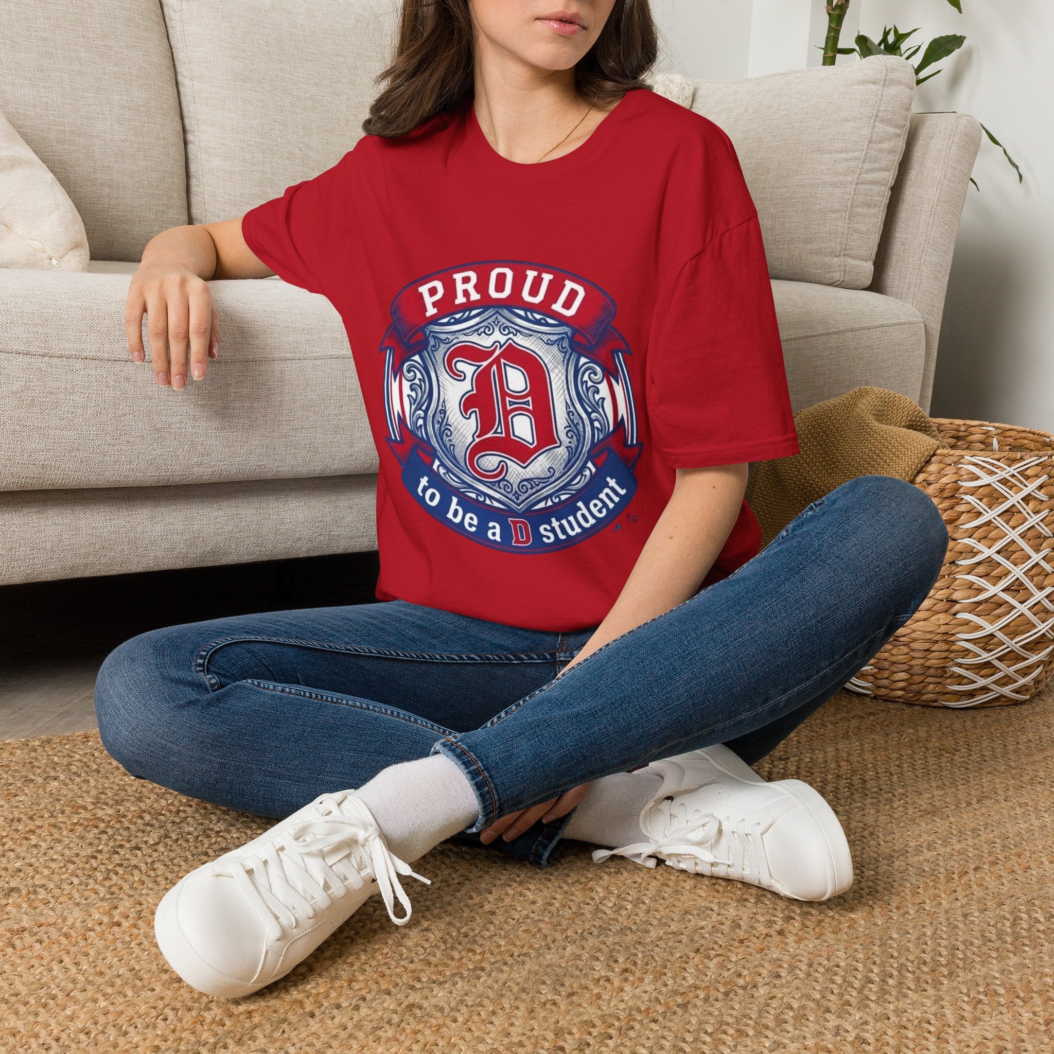 Detroit Pride "PROUD" Vintage Crest T-Shirt — Motor City Hometown Graphic Cotton Tee