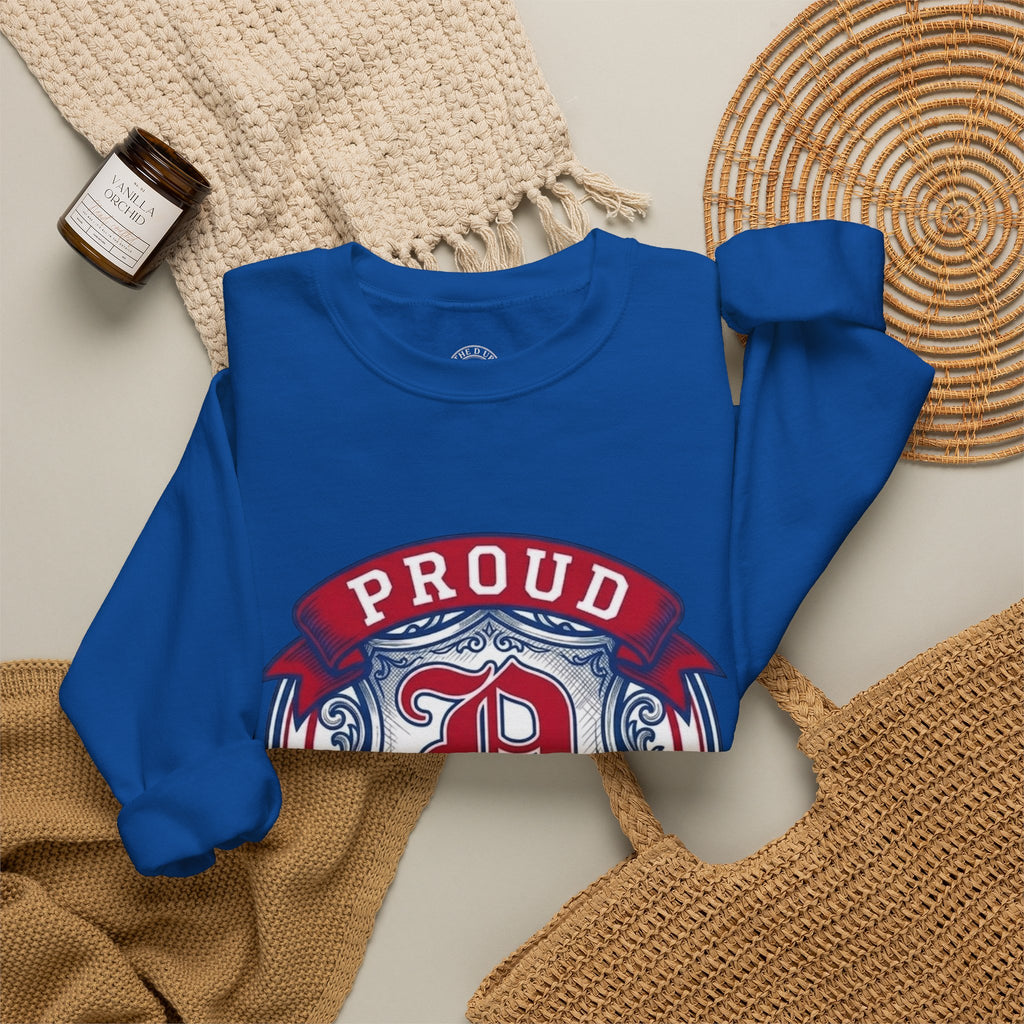 Proud to Be a D Detroit Crewneck Sweatshirt — Vintage Crest Motor City Pullover