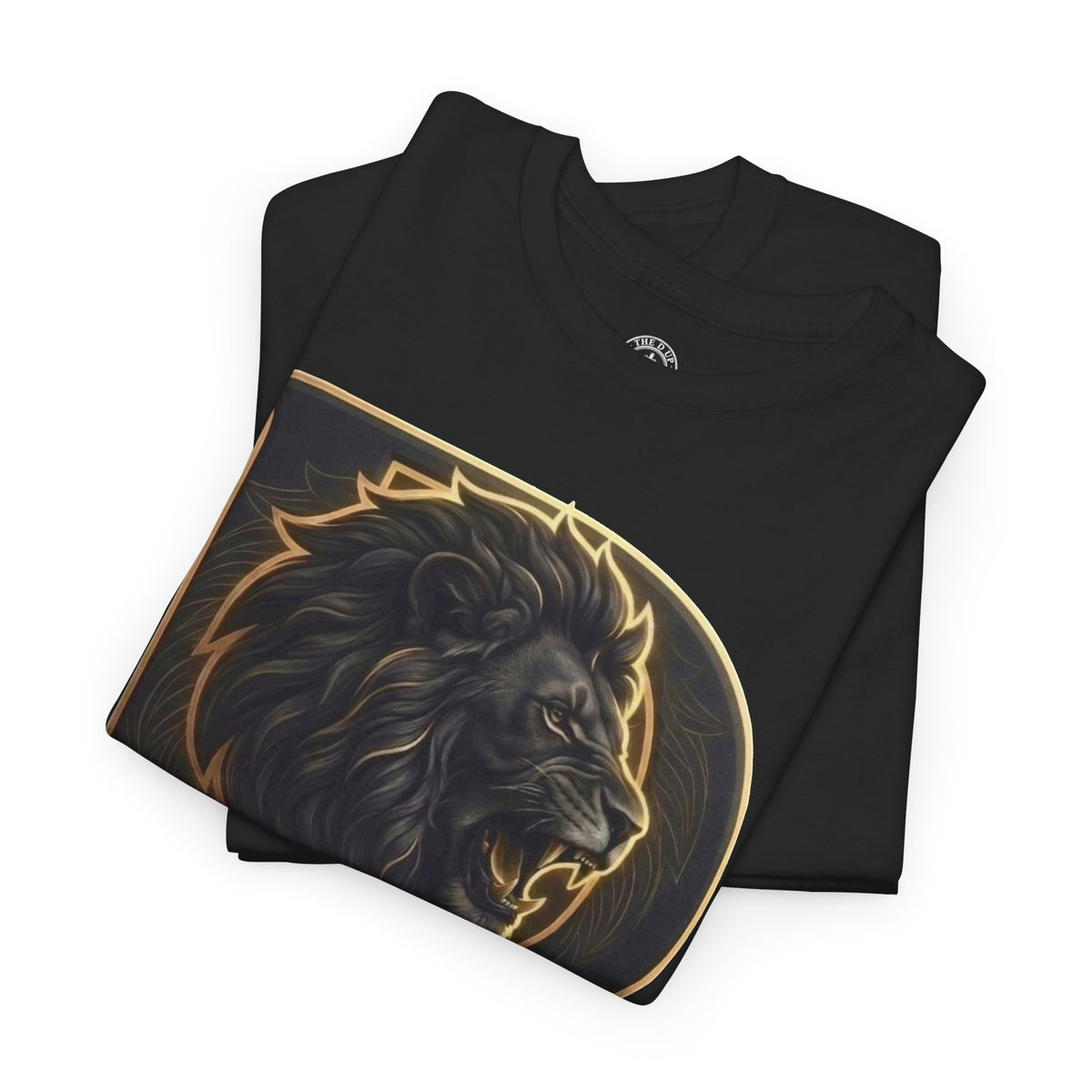 Men's Detroit Pride Lion D T Shirt — Gold Foil Monogram Detroit Lion Graphic(Unisex)