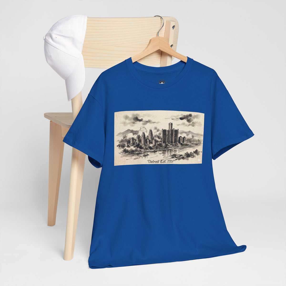 Detroit Pride Vintage Skyline Tee — "Detroit, Est. 1701" Cotton T-Shirt | Motor City Roots