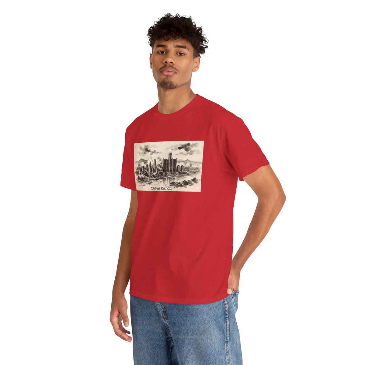 Detroit Pride Vintage Skyline Tee — "Detroit, Est. 1701" Cotton T-Shirt | Motor City Roots