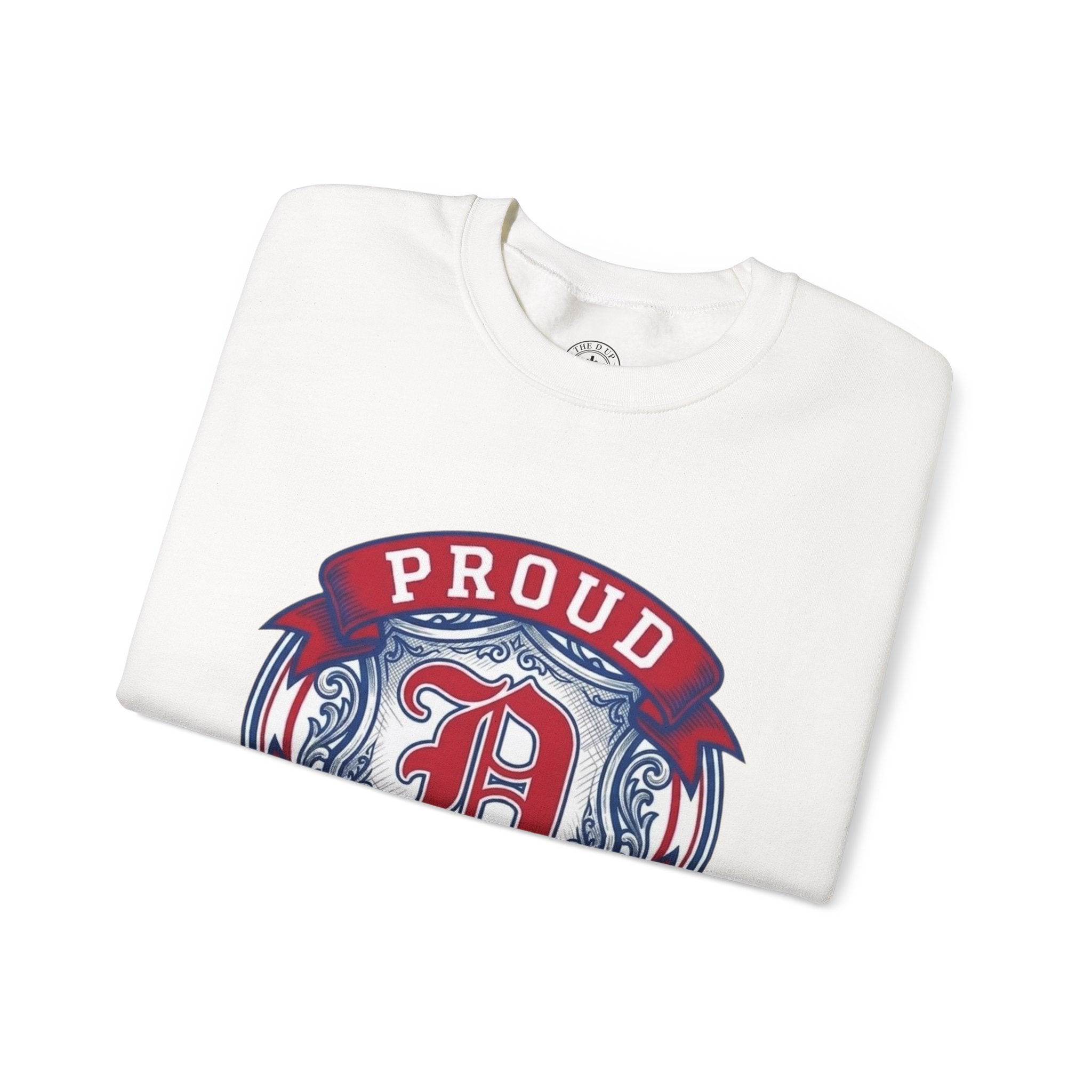 Proud to Be a D Detroit Crewneck Sweatshirt — Vintage Crest Motor City Pullover