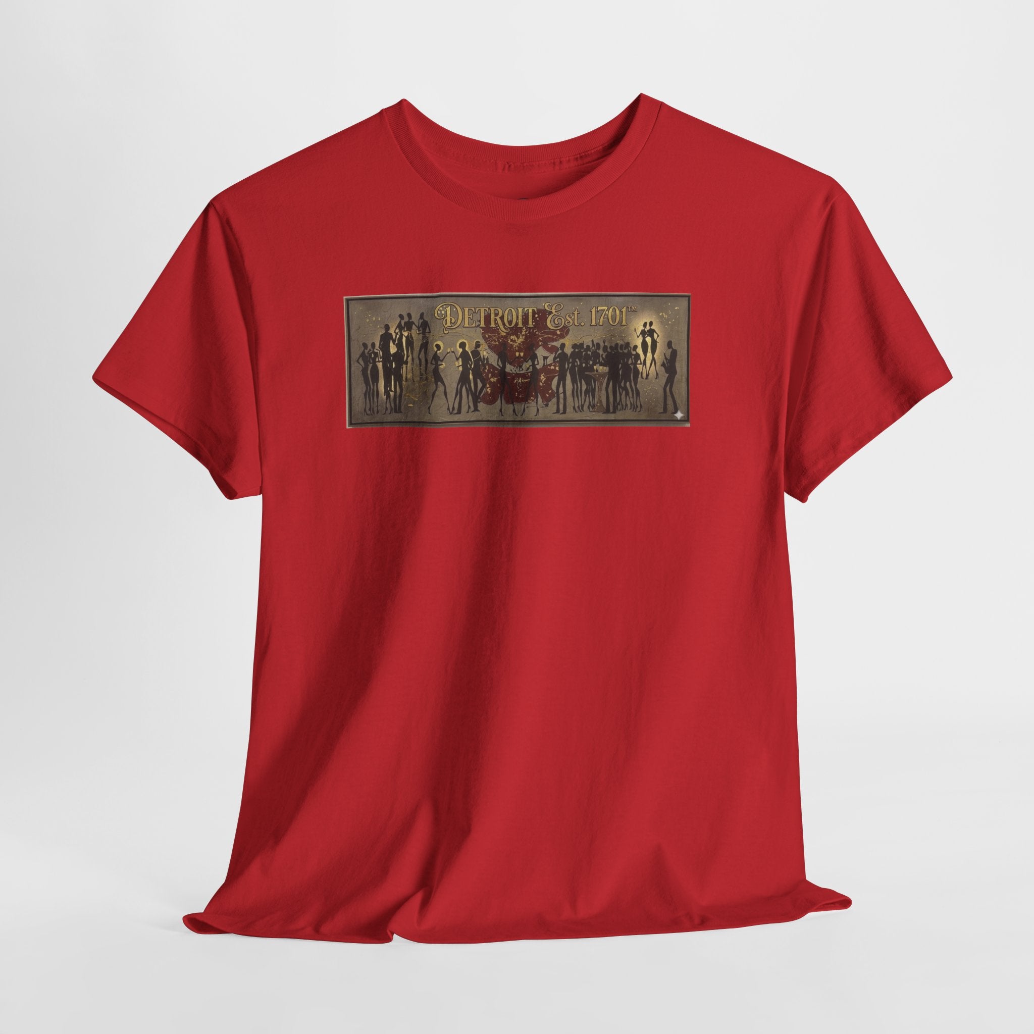 Detroit Pride Vintage Silhouette Artwork Tee — Motor City Midnight Graphic Cotton T-Shirt