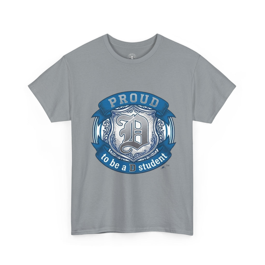 Detroit Pride "D Student" Vintage Crest T-Shirt — Motor City Hometown Graphic Cotton Tee