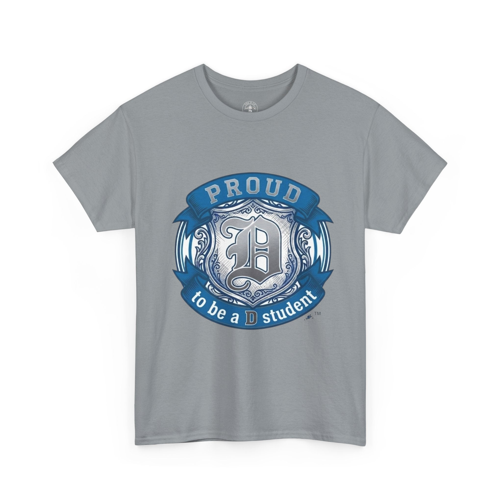 Detroit Pride "D Student" Vintage Crest T-Shirt — Motor City Hometown Graphic Cotton Tee