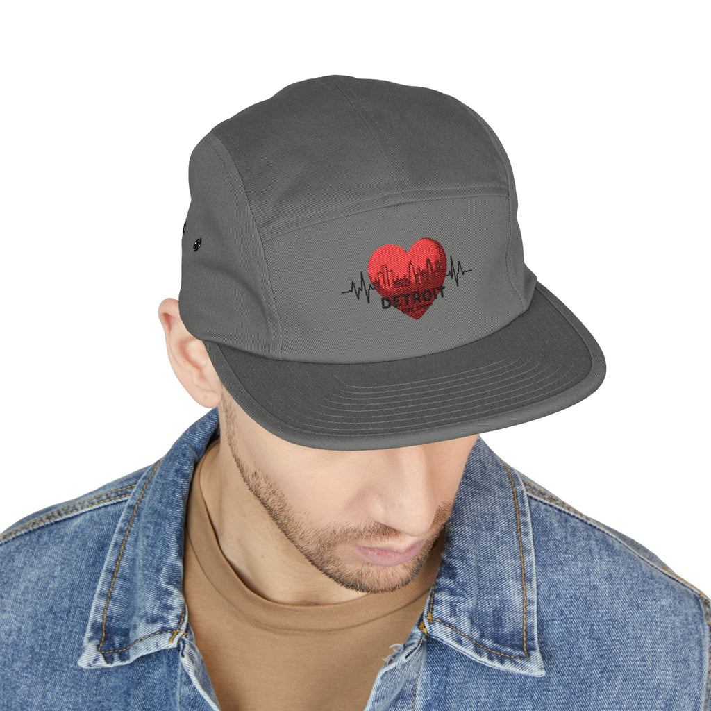 Detroit Heartbeat Embroidered 5-Panel Cap