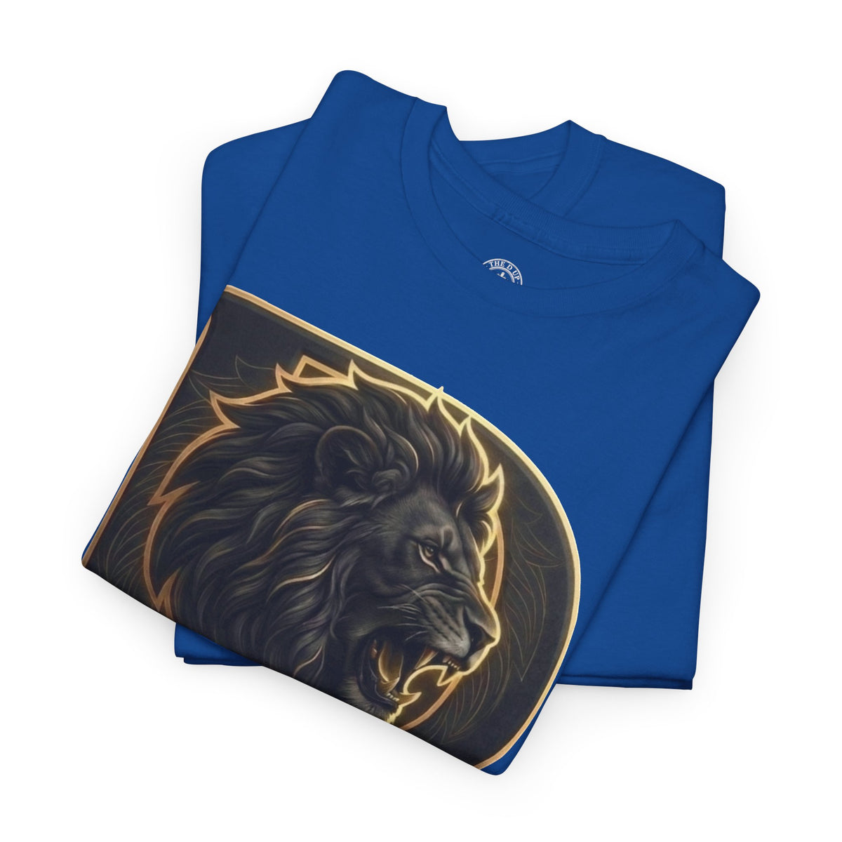 Men's Detroit Pride Lion D T Shirt — Gold Foil Monogram Detroit Lion Graphic(Unisex)