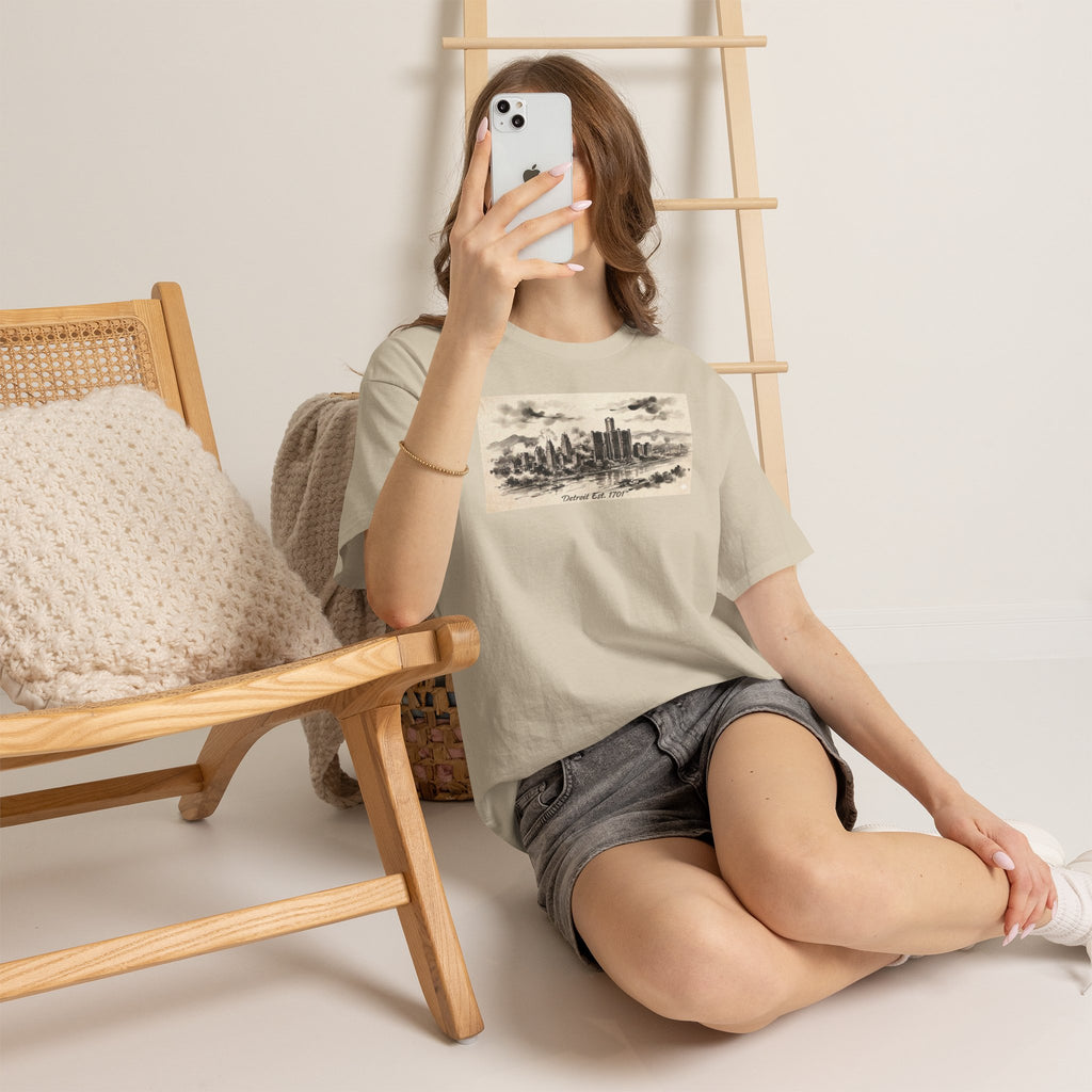 Detroit Pride Vintage Skyline Tee — "Detroit, Est. 1701" Cotton T-Shirt | Motor City Roots
