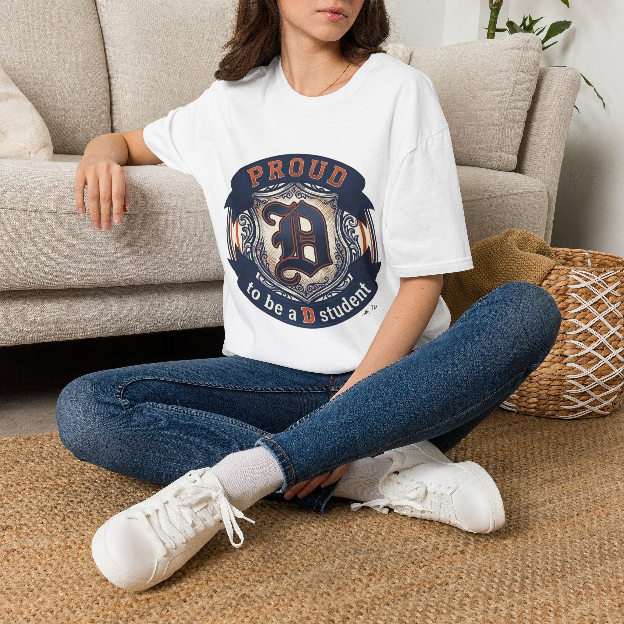Detroit Pride "PROUD" Vintage Crest T-Shirt — Motor City Hometown Graphic Cotton Tee
