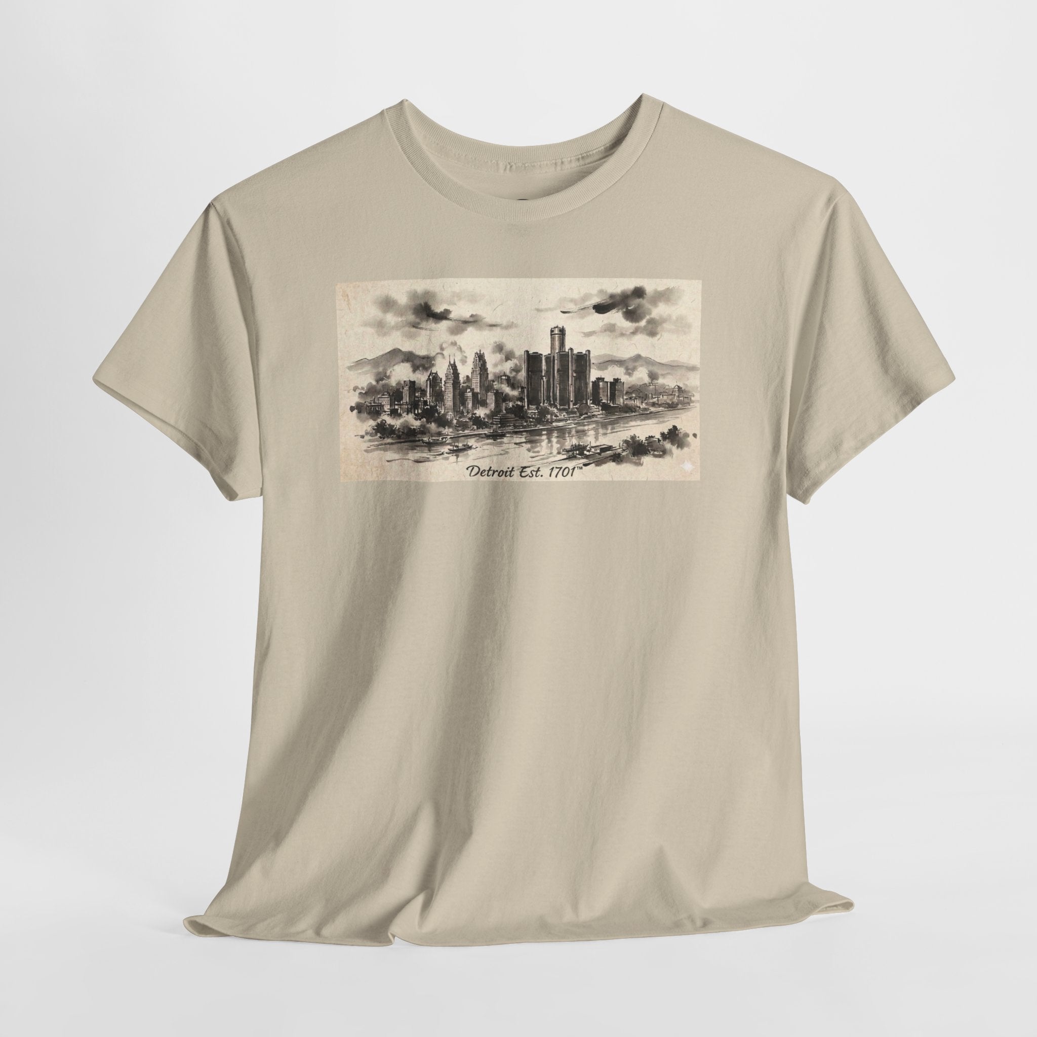 Detroit Pride Vintage Skyline Tee — "Detroit, Est. 1701" Cotton T-Shirt | Motor City Roots