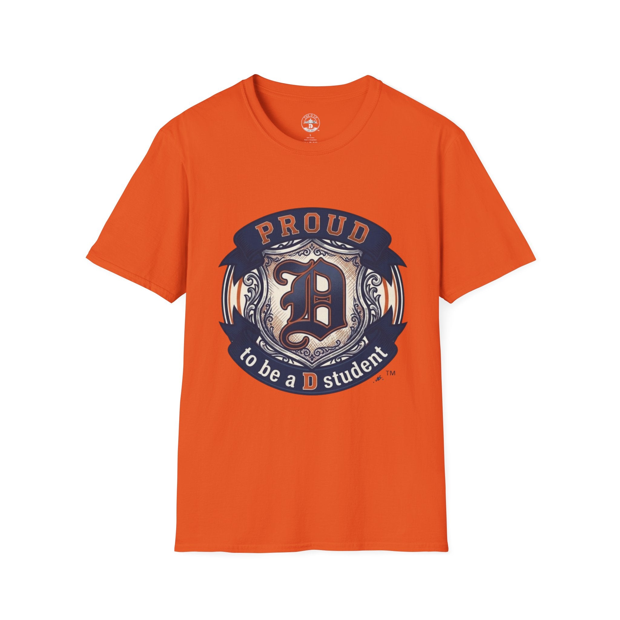 Detroit Pride "PROUD" Vintage Crest T-Shirt — Motor City Hometown Graphic Cotton Tee