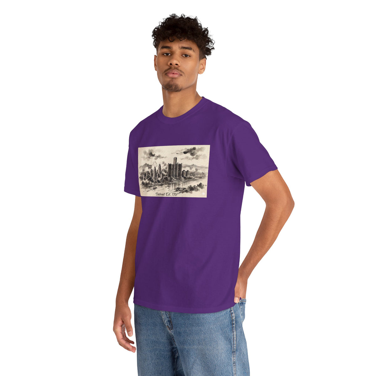 Detroit Pride Vintage Skyline Tee — "Detroit, Est. 1701" Cotton T-Shirt | Motor City Roots