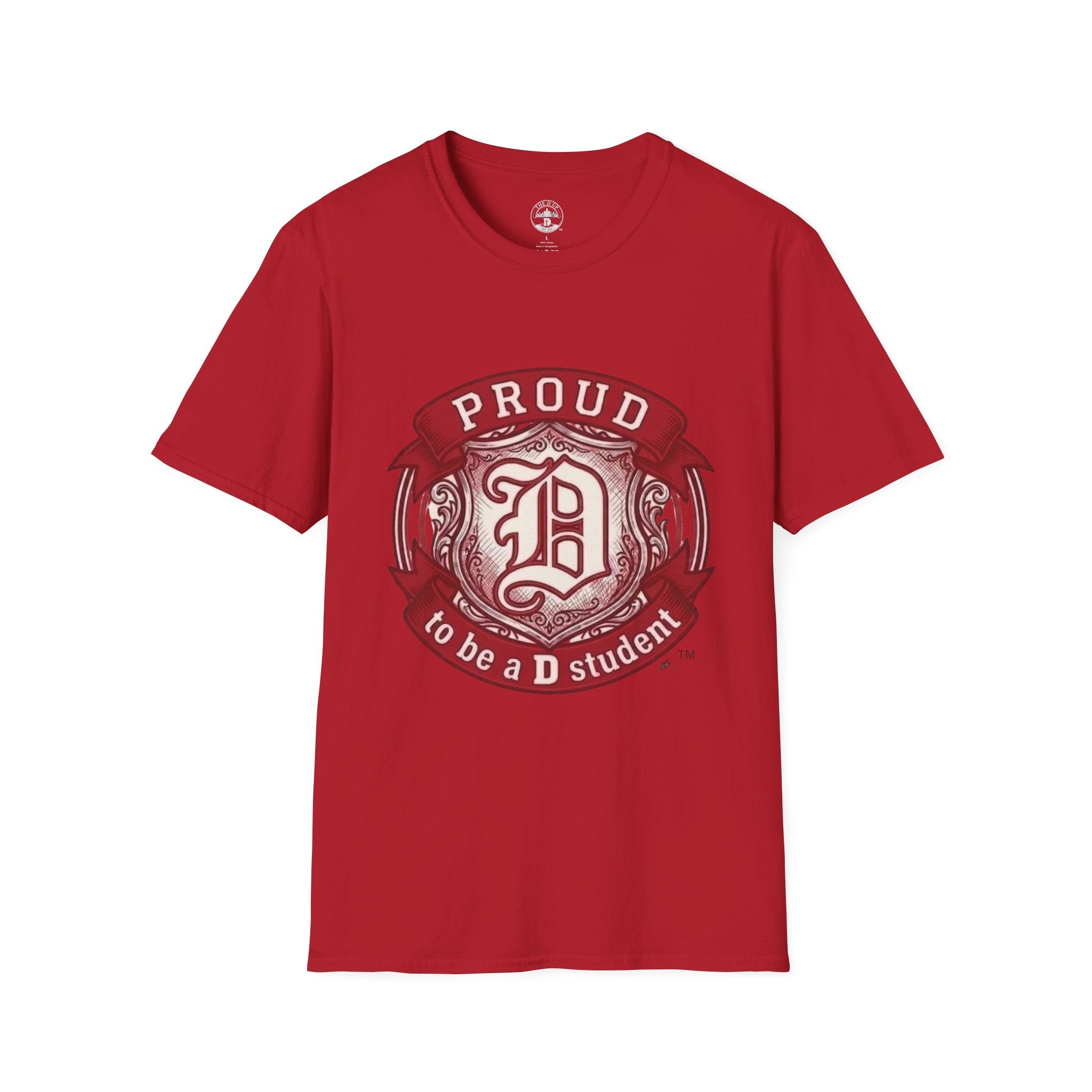 Detroit Pride "PROUD" Vintage Crest T-Shirt — Motor City Hometown Graphic Cotton Tee