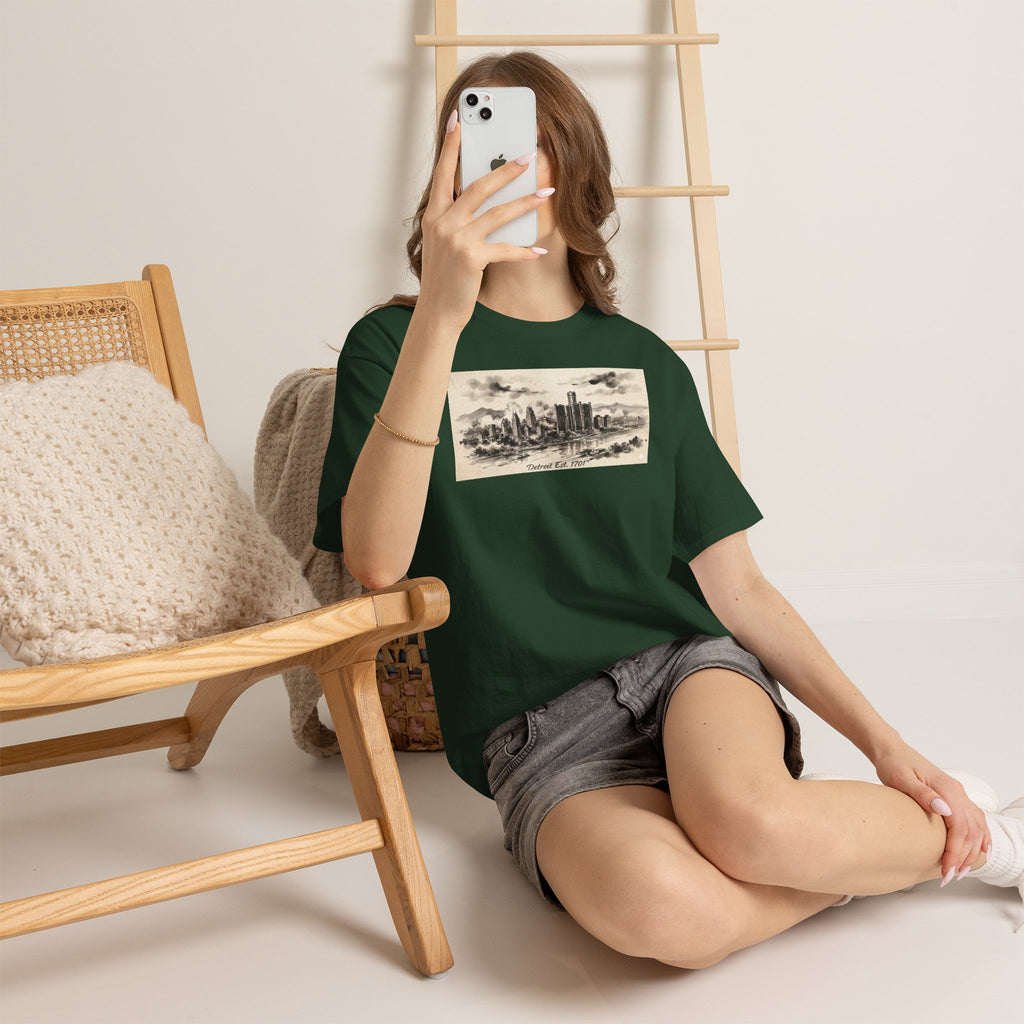 Detroit Pride Vintage Skyline Tee — "Detroit, Est. 1701" Cotton T-Shirt | Motor City Roots