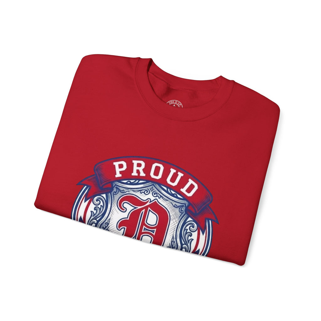 Proud to Be a D Detroit Crewneck Sweatshirt — Vintage Crest Motor City Pullover