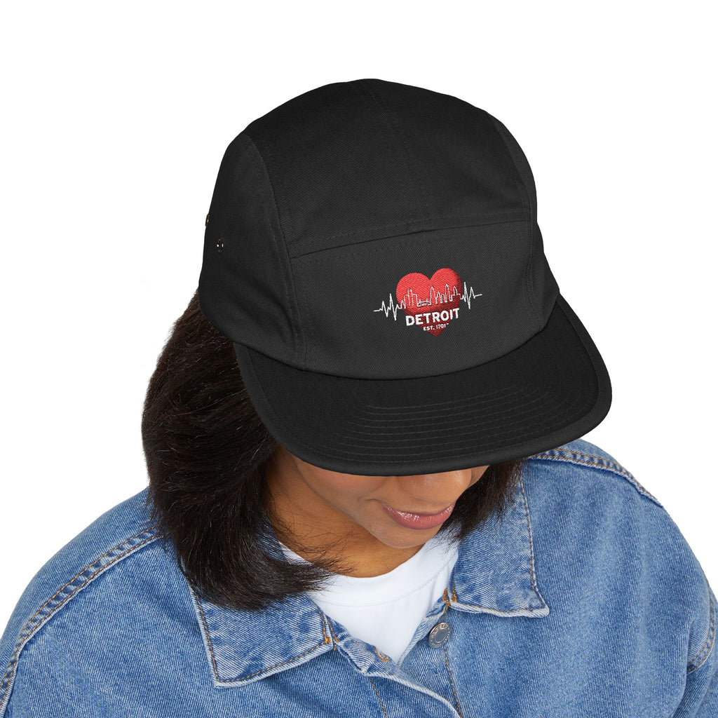 Detroit Heartbeat Embroidered 5-Panel Cap