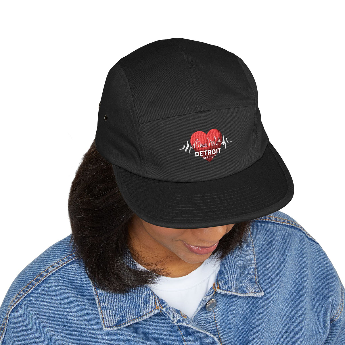 Detroit Heartbeat Embroidered 5-Panel Cap