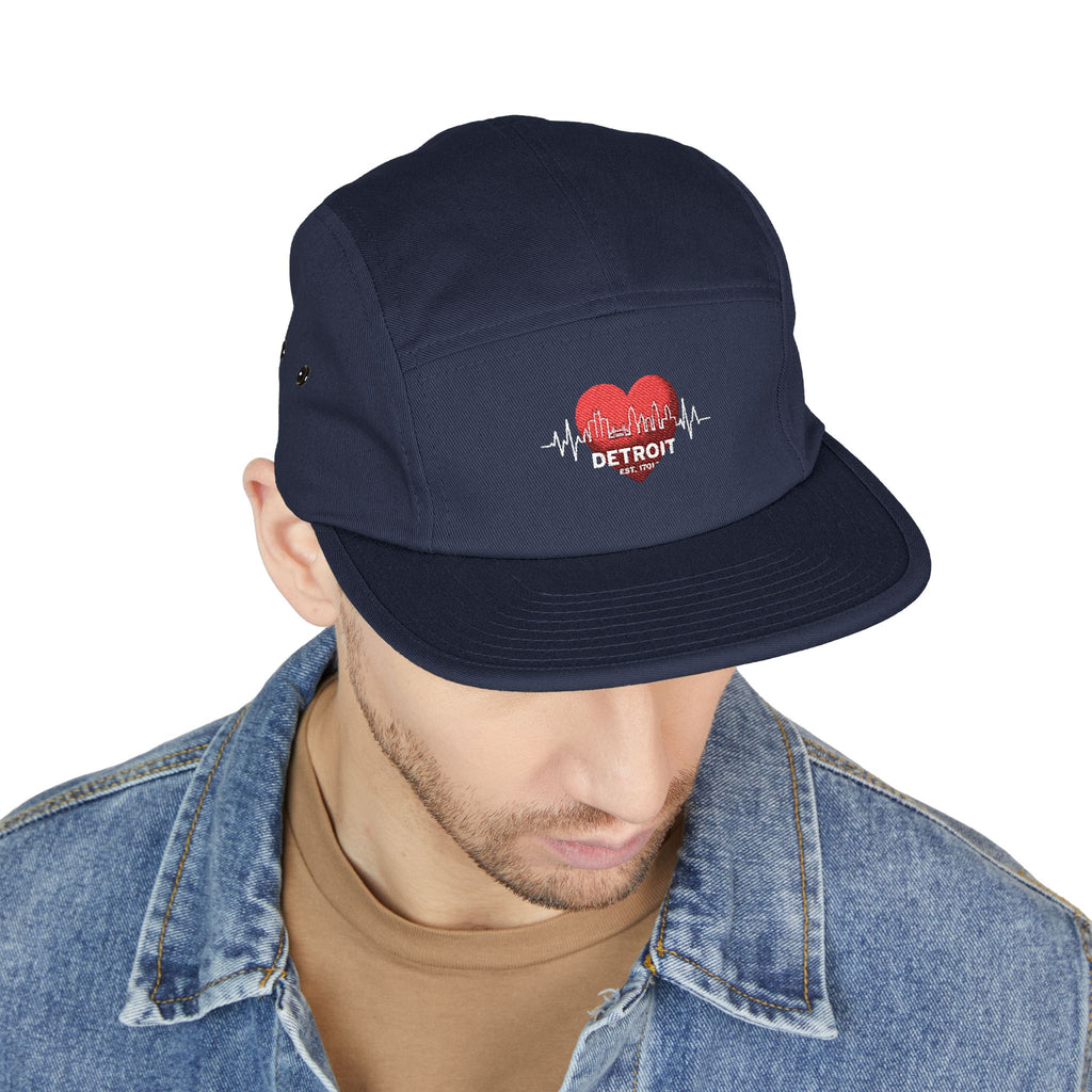 Detroit Heartbeat Embroidered 5-Panel Cap