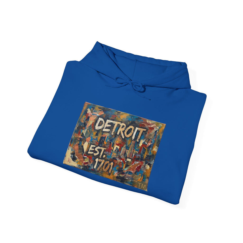 Detroit City Mural Hoodie — Abstract Painterly Graphic Pullover | Motor City Street Art