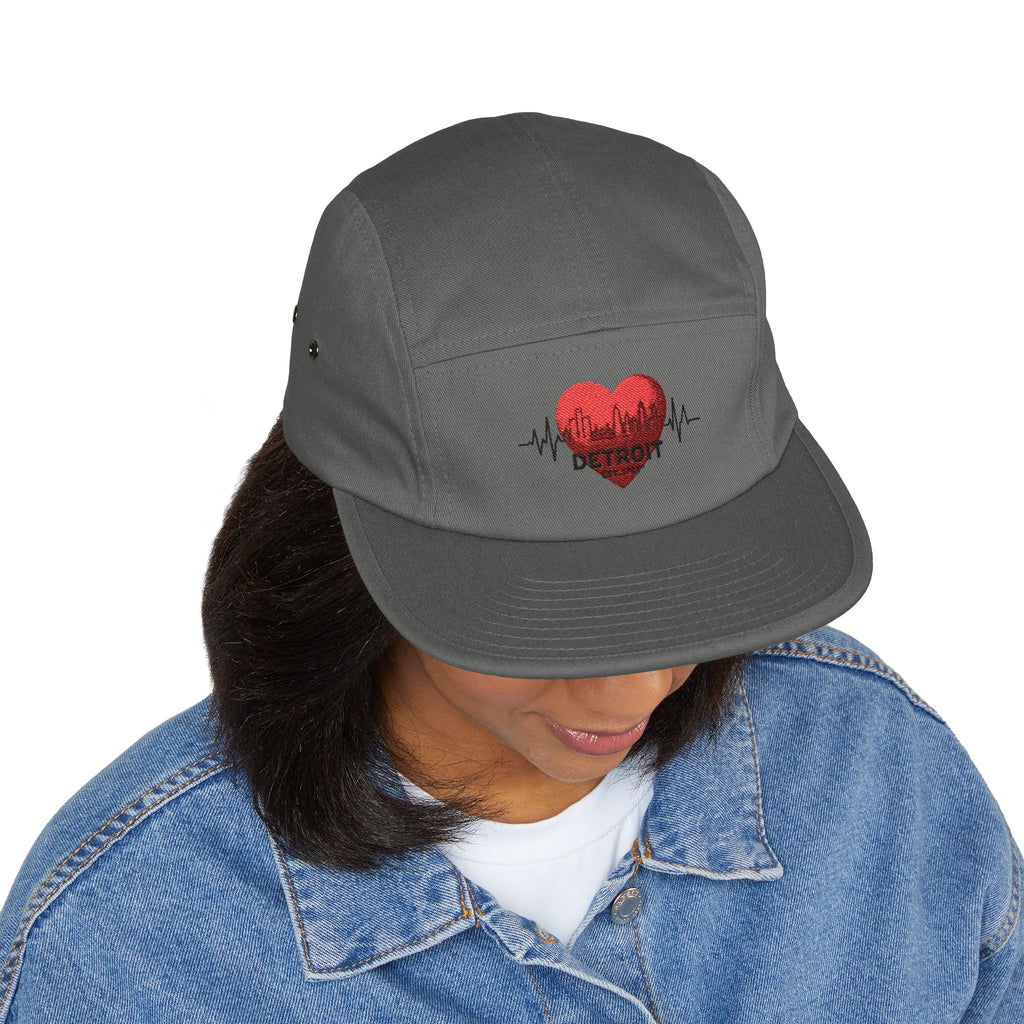 Detroit Heartbeat Embroidered 5-Panel Cap