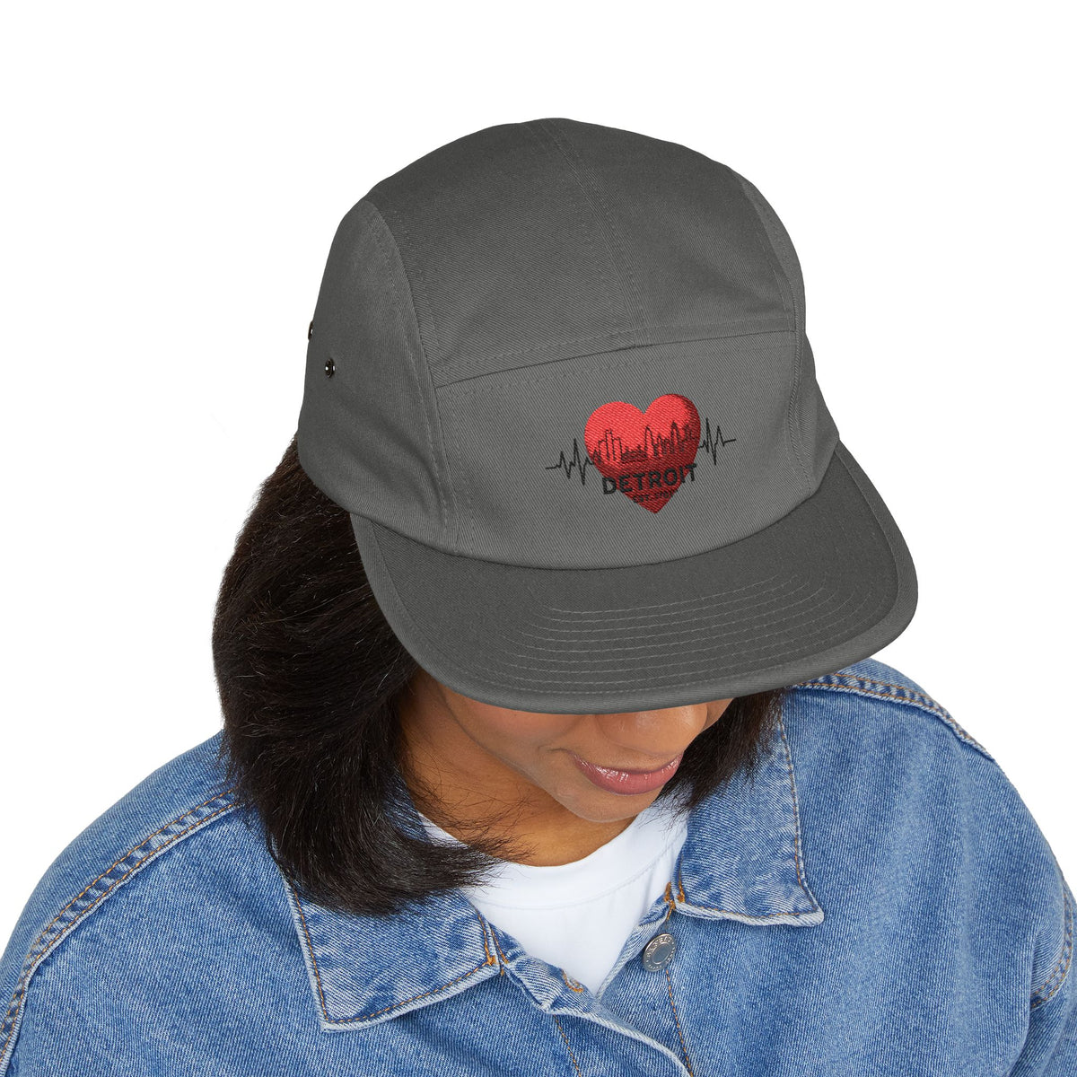 Detroit Heartbeat Embroidered 5-Panel Cap