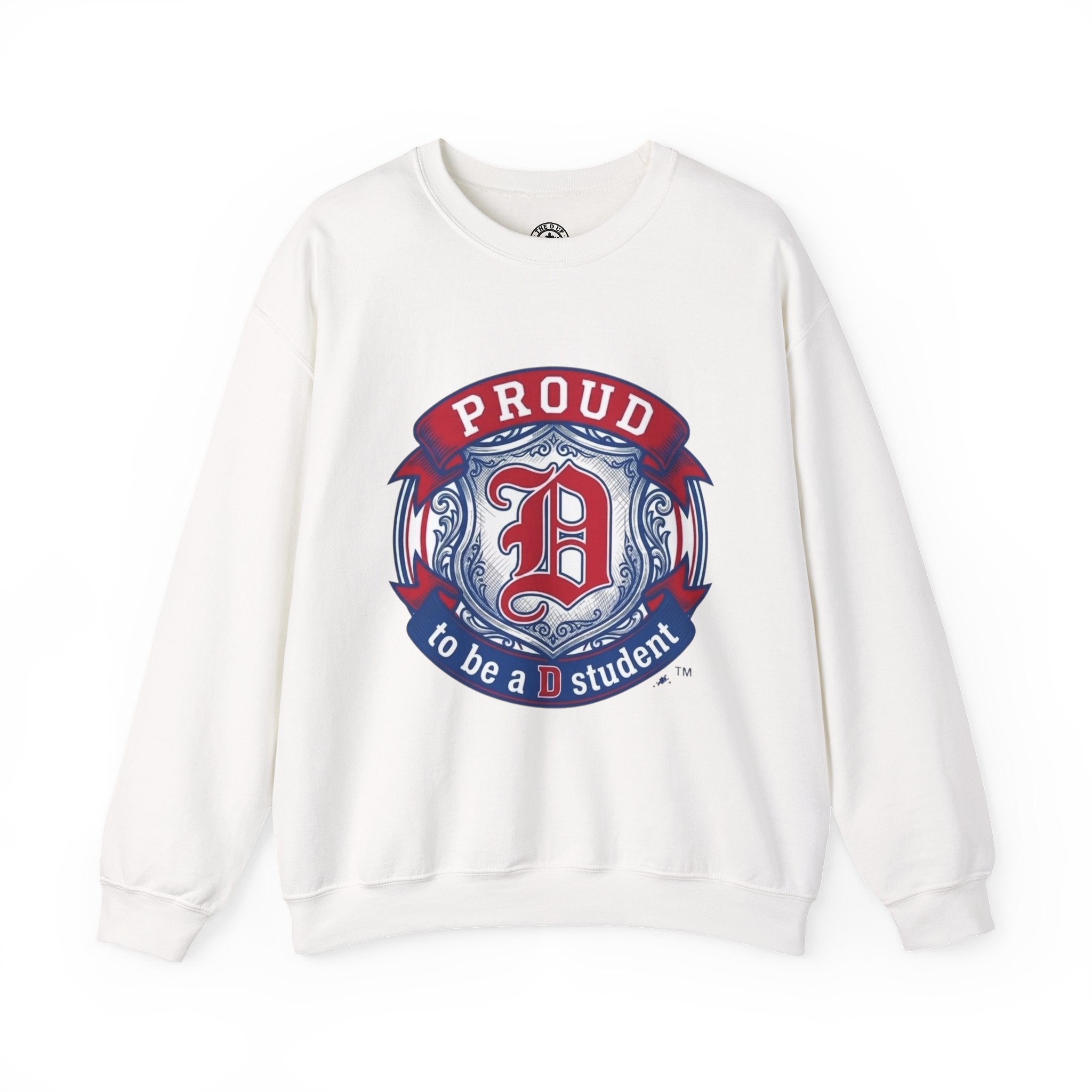 Proud to Be a D Detroit Crewneck Sweatshirt — Vintage Crest Motor City Pullover